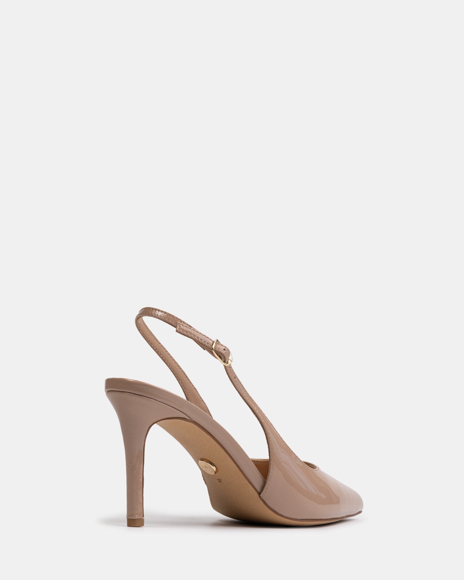 Riker Nude Patent Leather Slingback