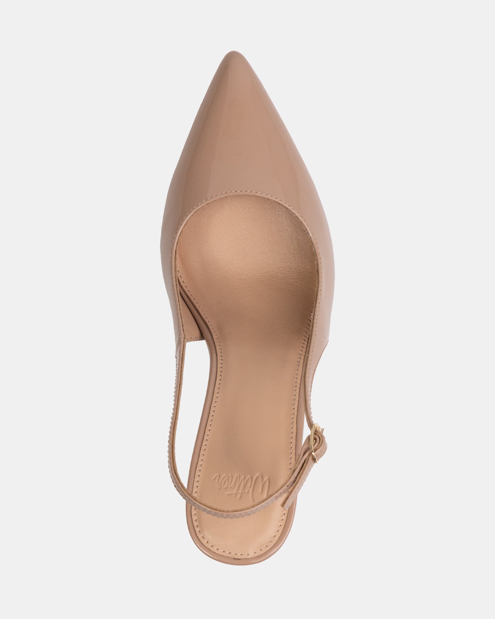 Riker Nude Patent Leather Slingback