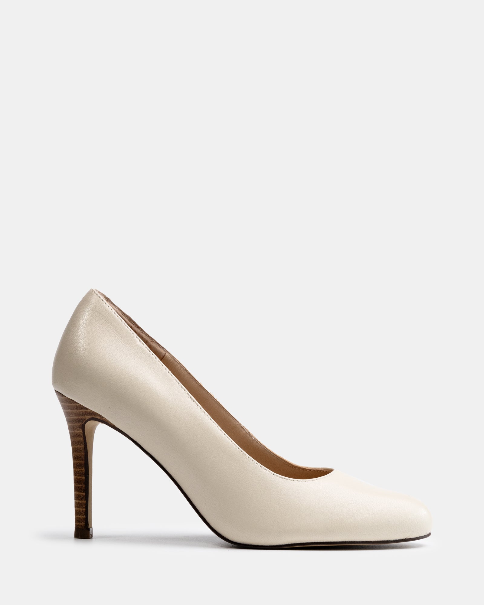Tash Vintage Ivory Leather Stiletto Pump
