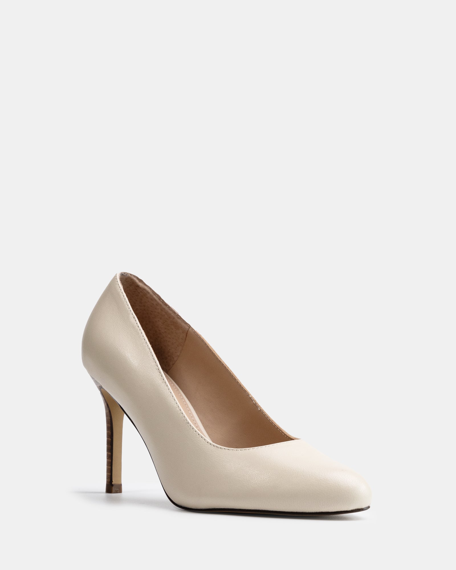Tash Vintage Ivory Leather Stiletto Pump