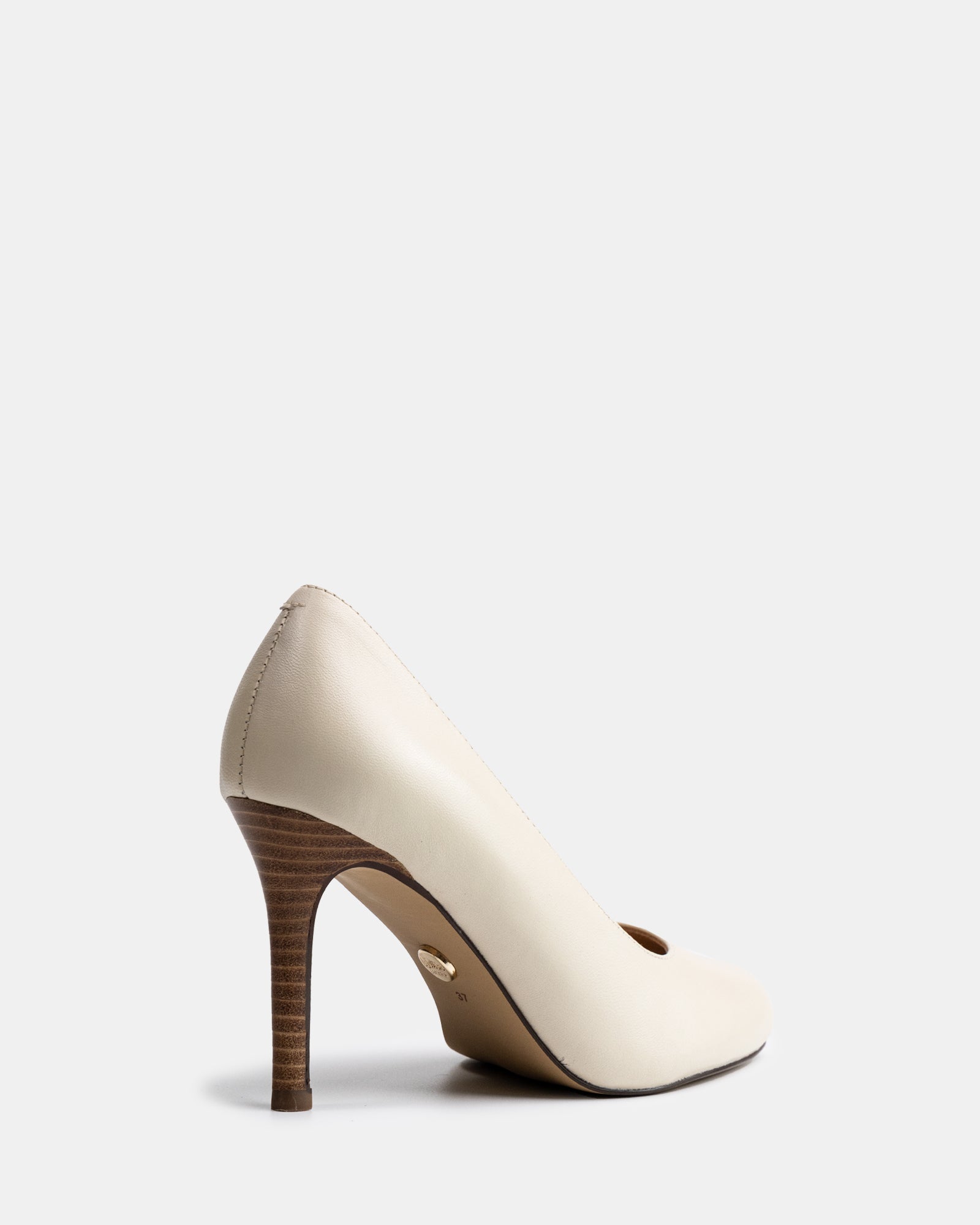 Tash Vintage Ivory Leather Stiletto Pump