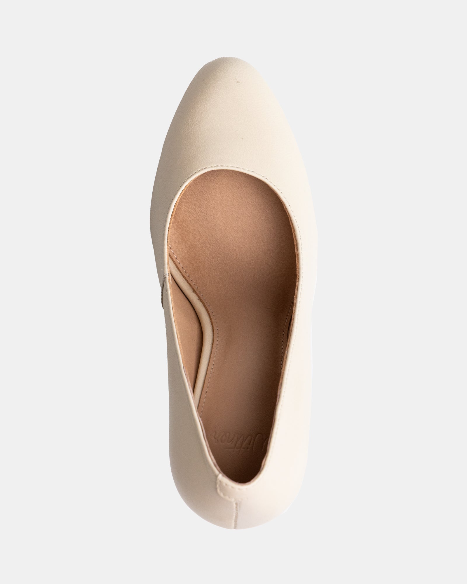 Tash Vintage Ivory Leather Stiletto Pump