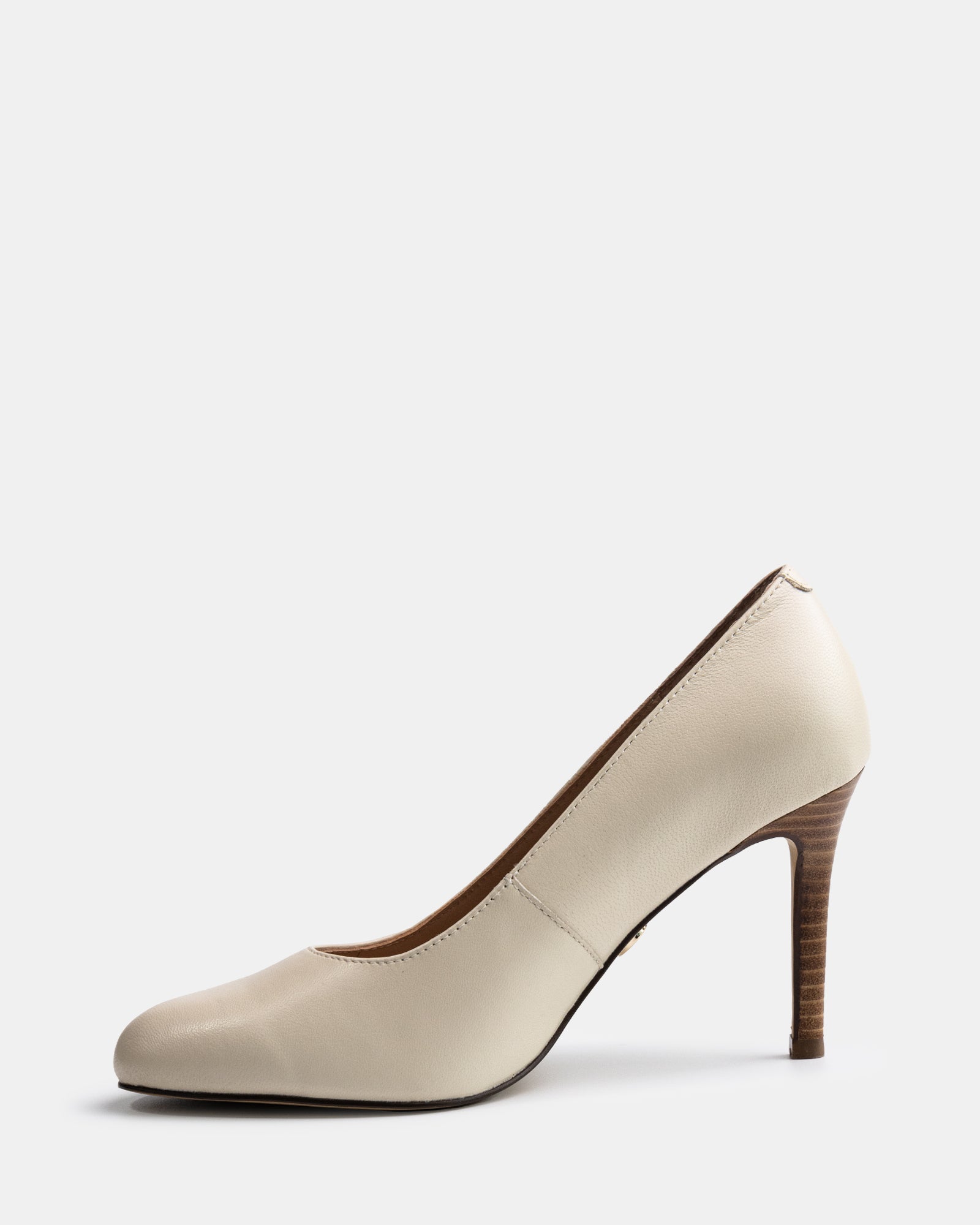 Tash Vintage Ivory Leather Stiletto Pump