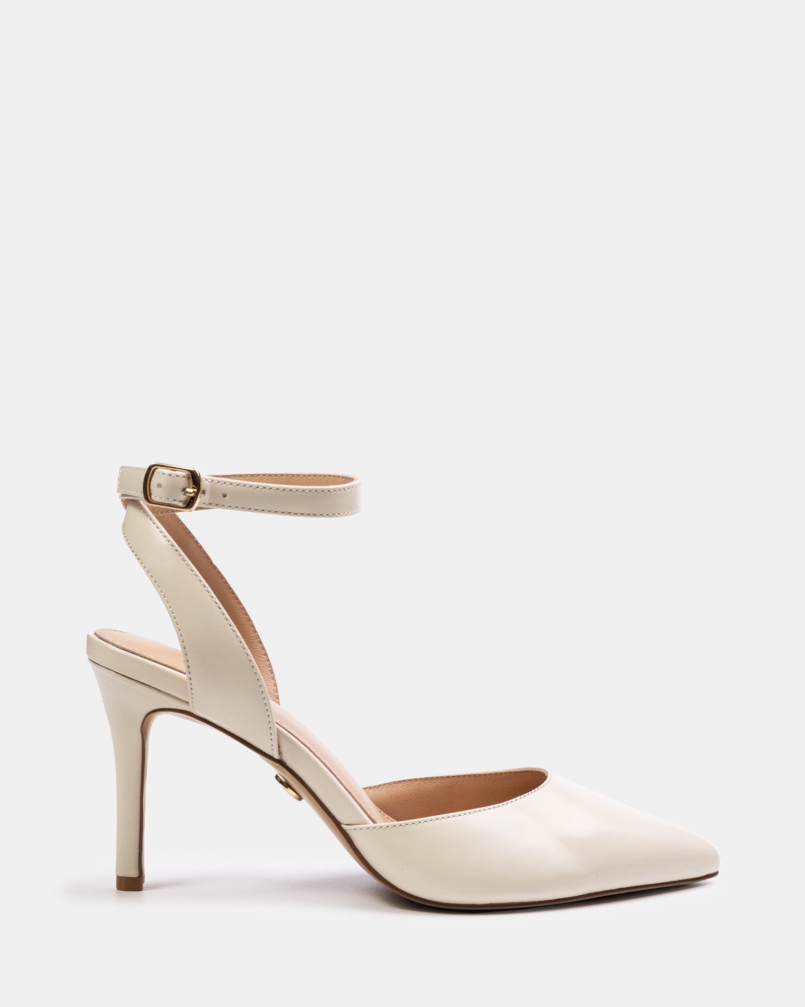 Reva Vintage Ivory Leather Stiletto Heel