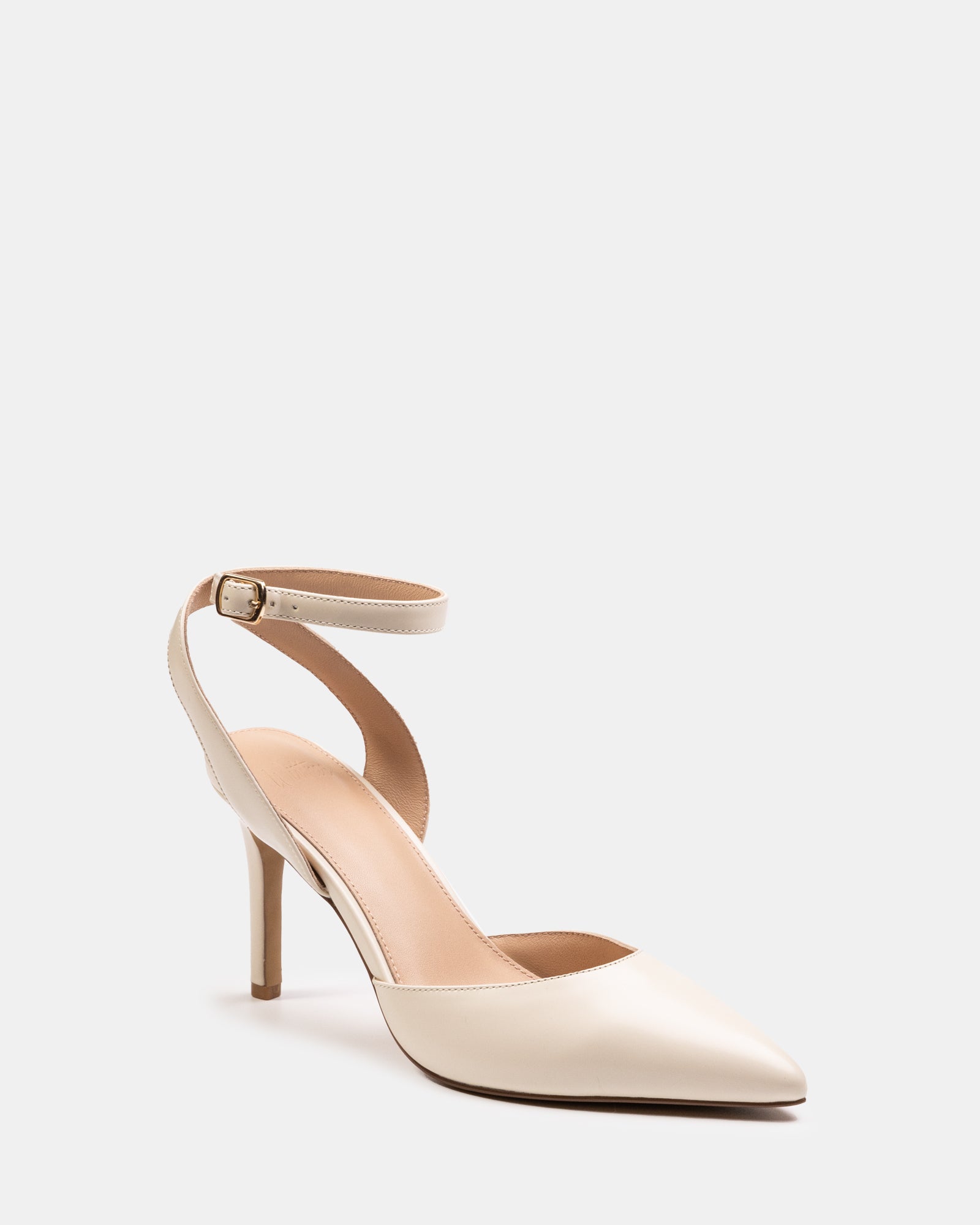 Reva Vintage Ivory Leather Stiletto Heel