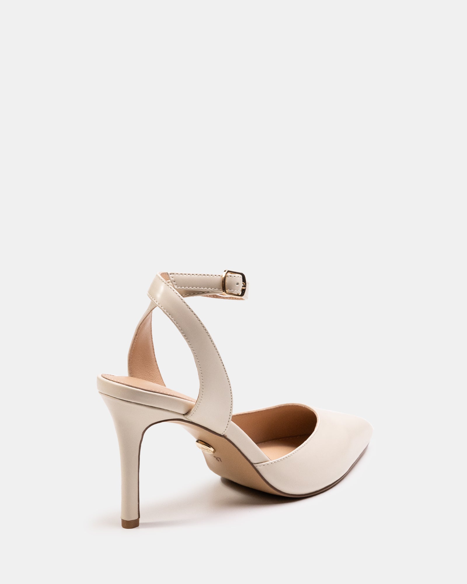 Reva Vintage Ivory Leather Stiletto Heel