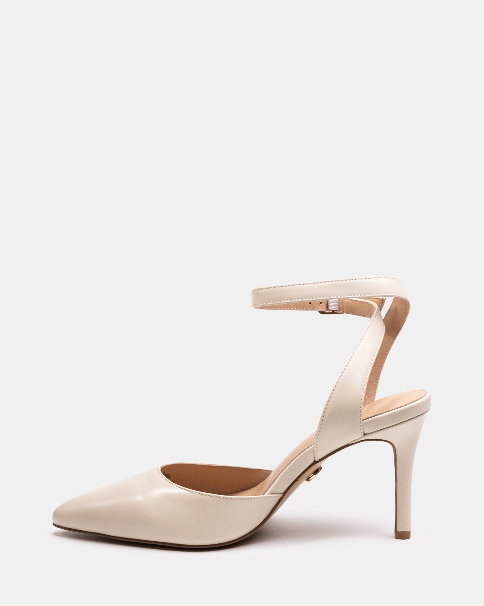 Reva Vintage Ivory Leather Stiletto Heel