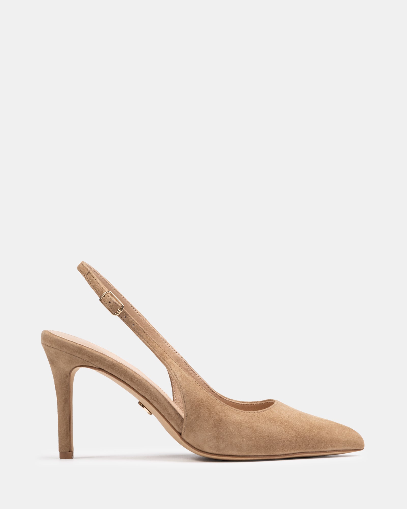 Riker Sand Suede Leather Slingback