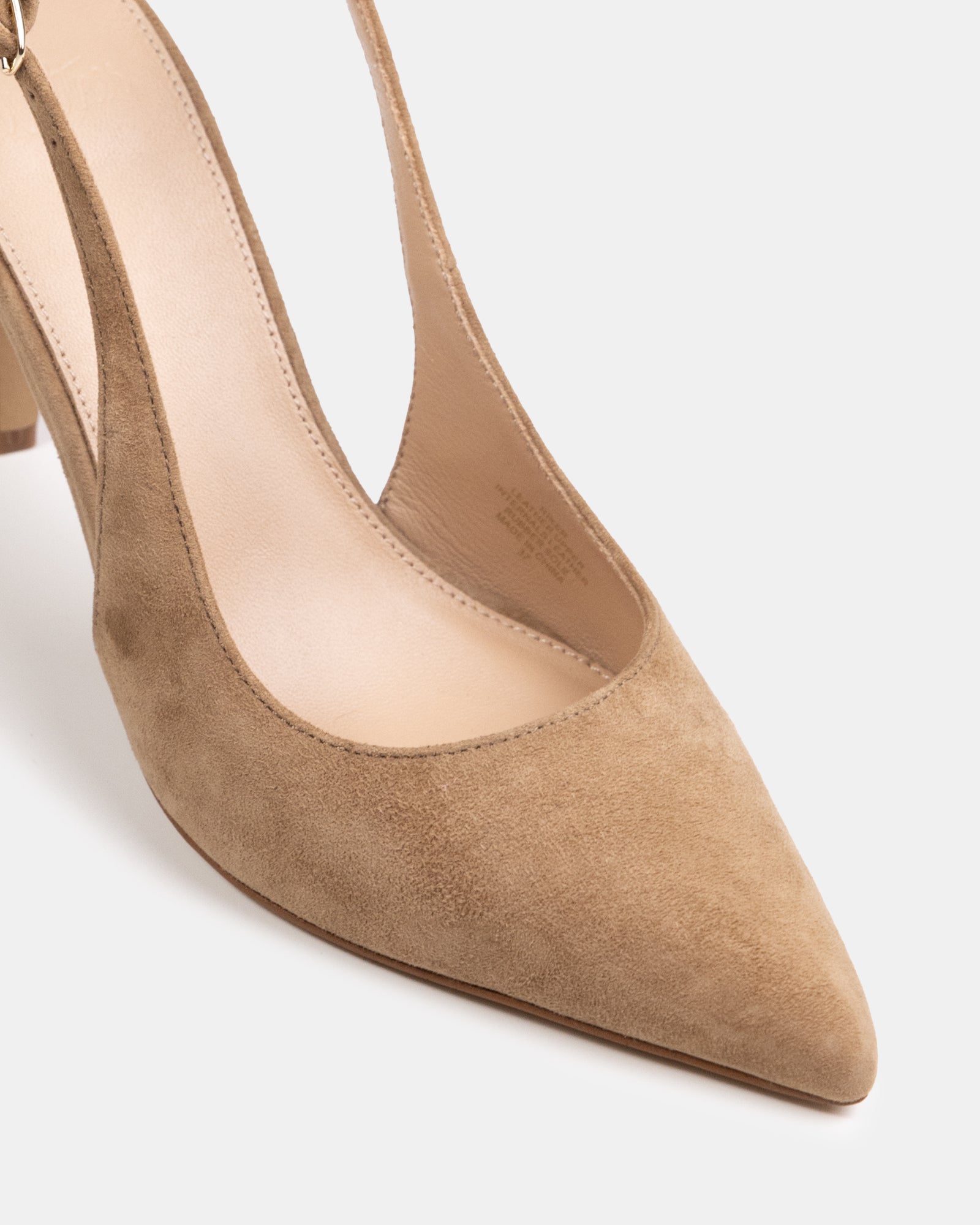 Riker Sand Suede Leather Slingback