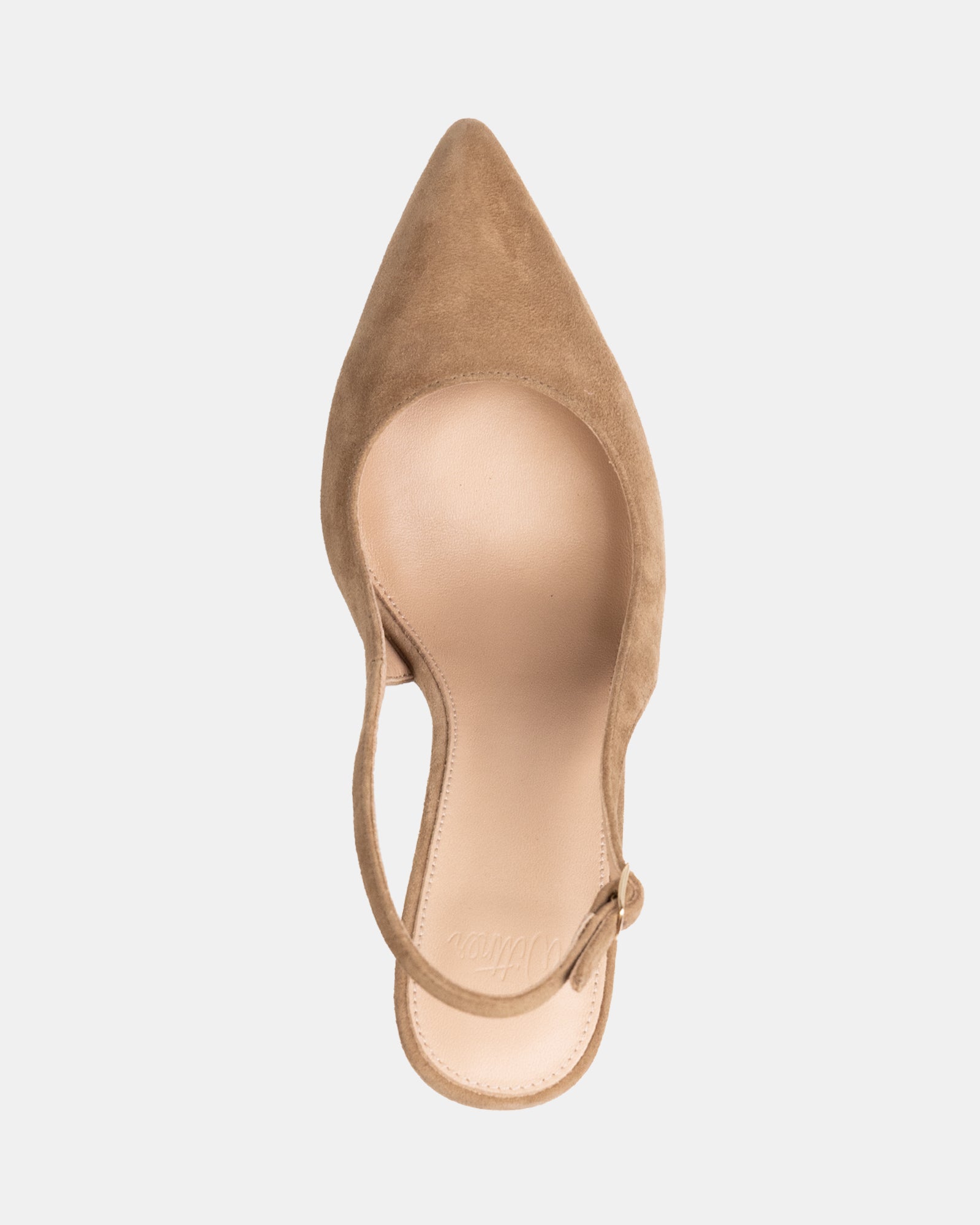 Riker Sand Suede Leather Slingback