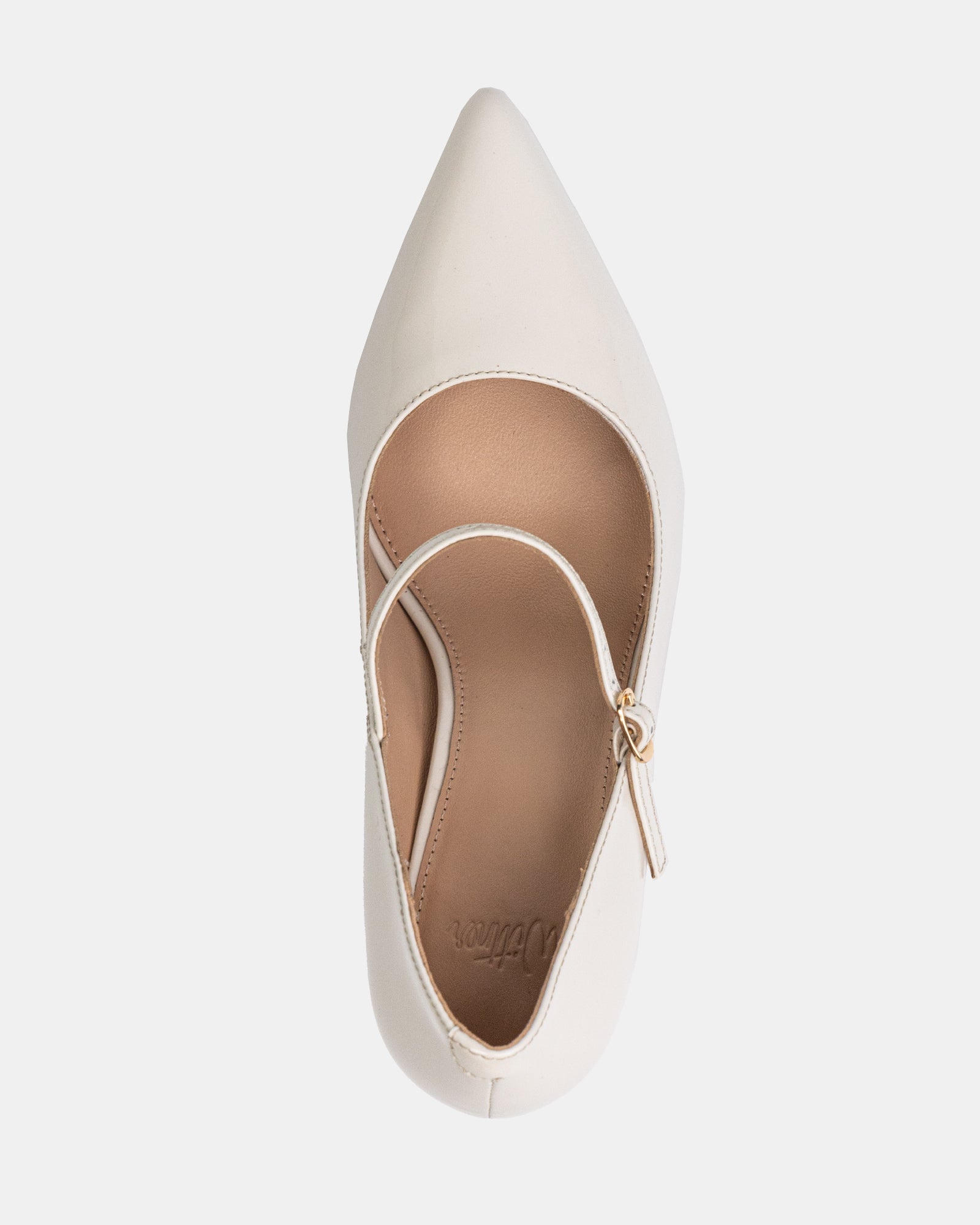 Ryver Off White Leather Pump