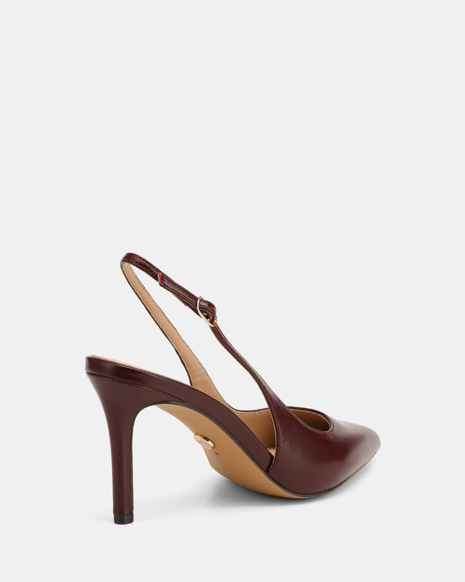 Riker Berry Shiny Leather Slingback