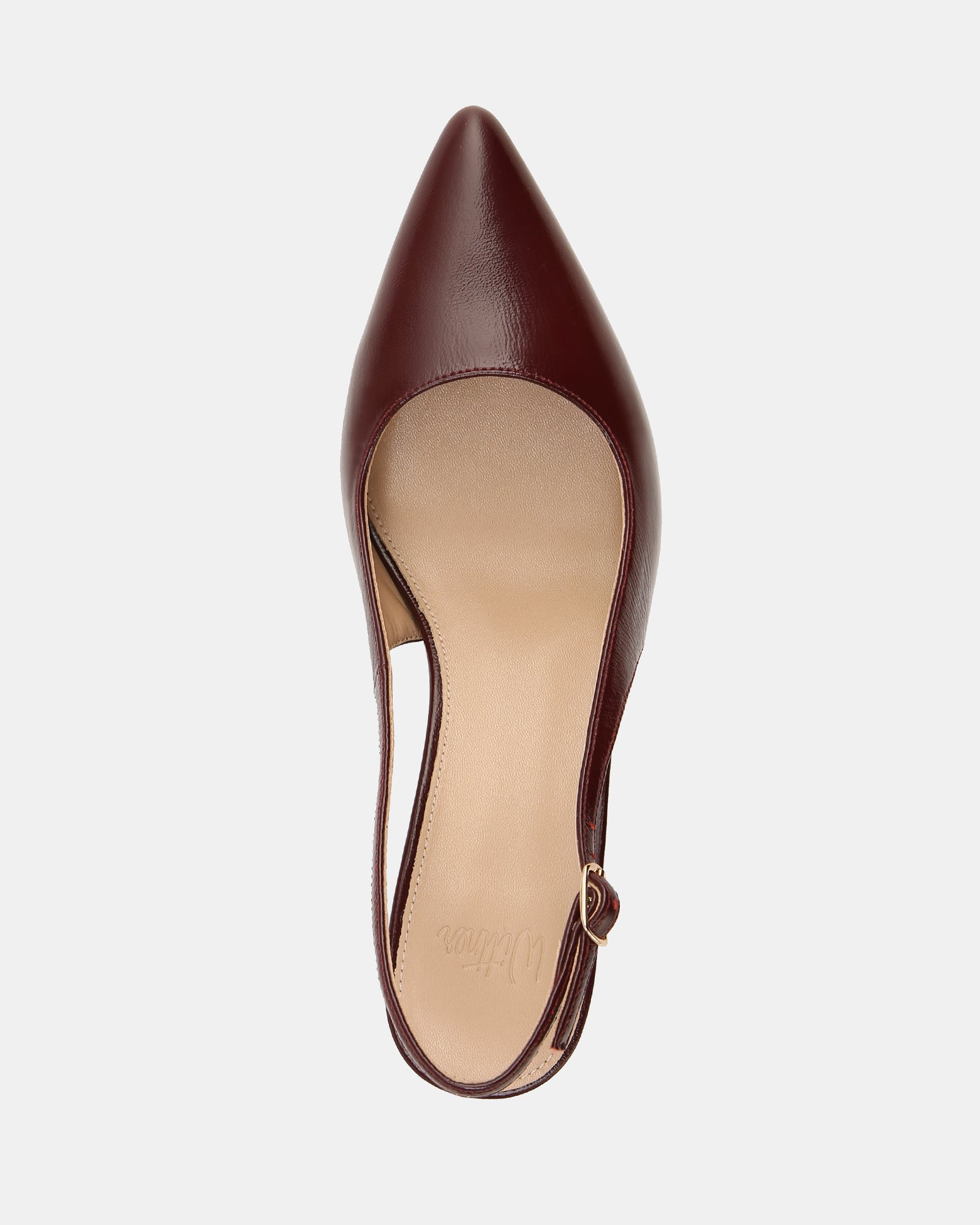 Riker Berry Shiny Leather Slingback