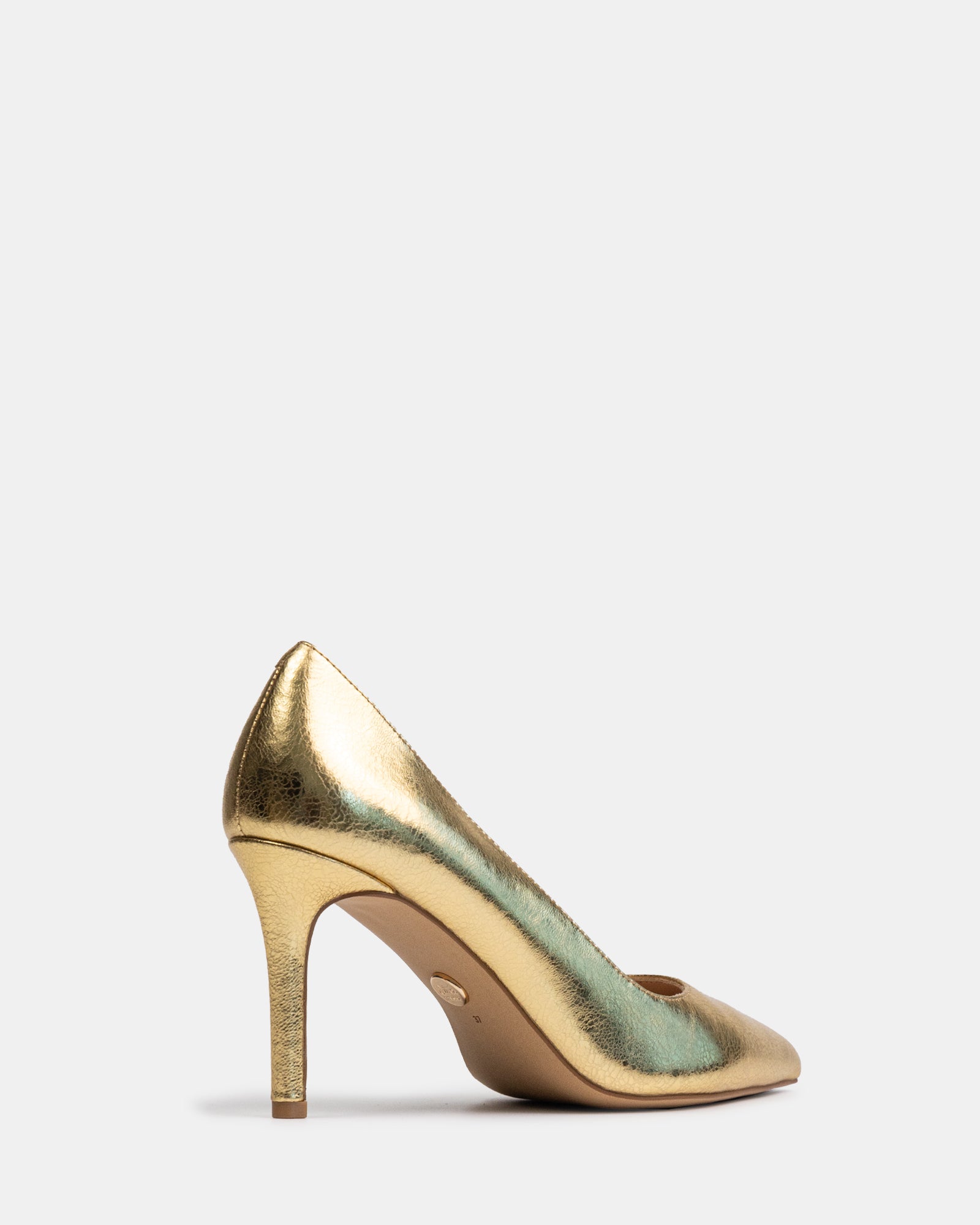 Ravyn Gold Metallic Leather Pump
