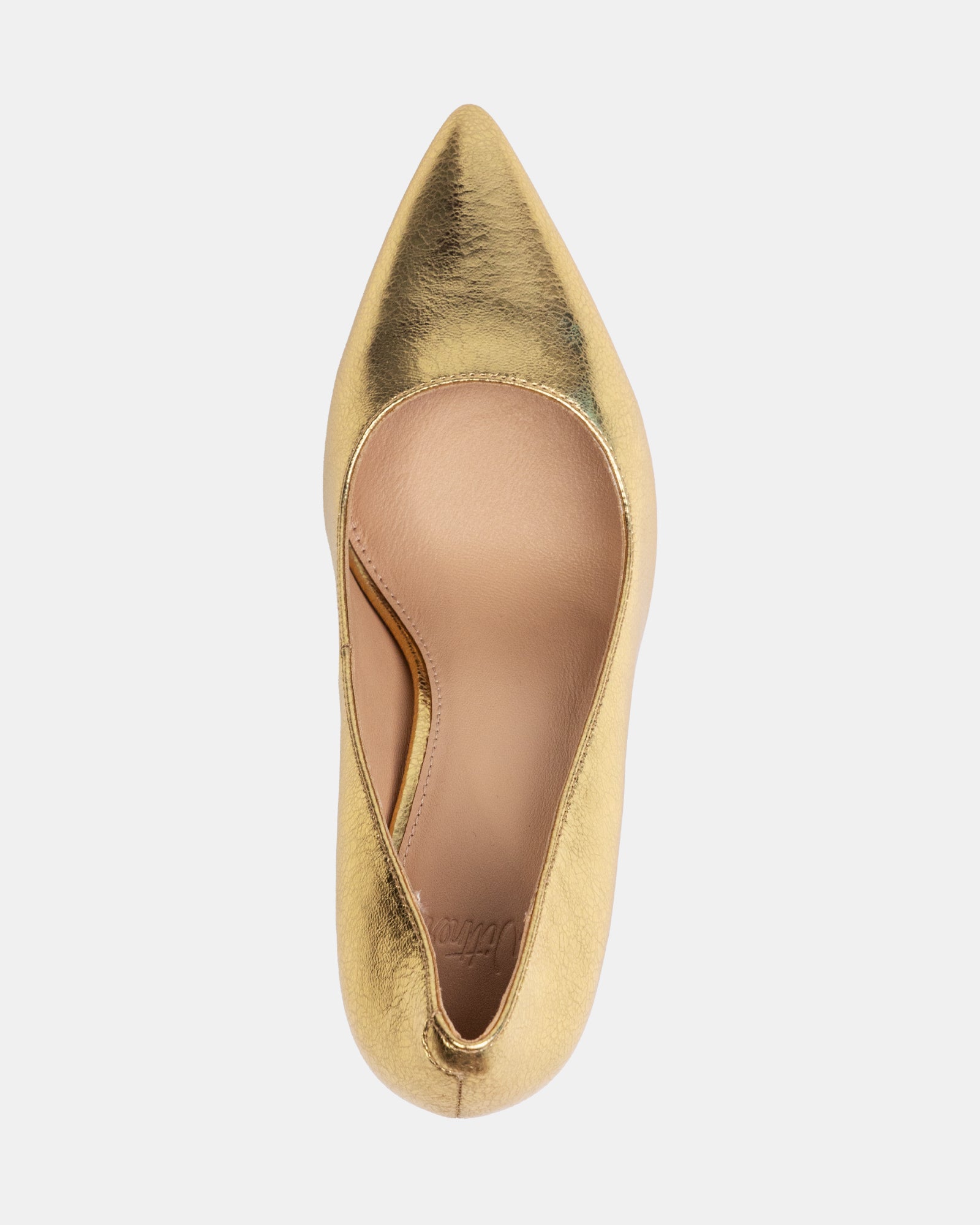 Ravyn Gold Metallic Leather Pump