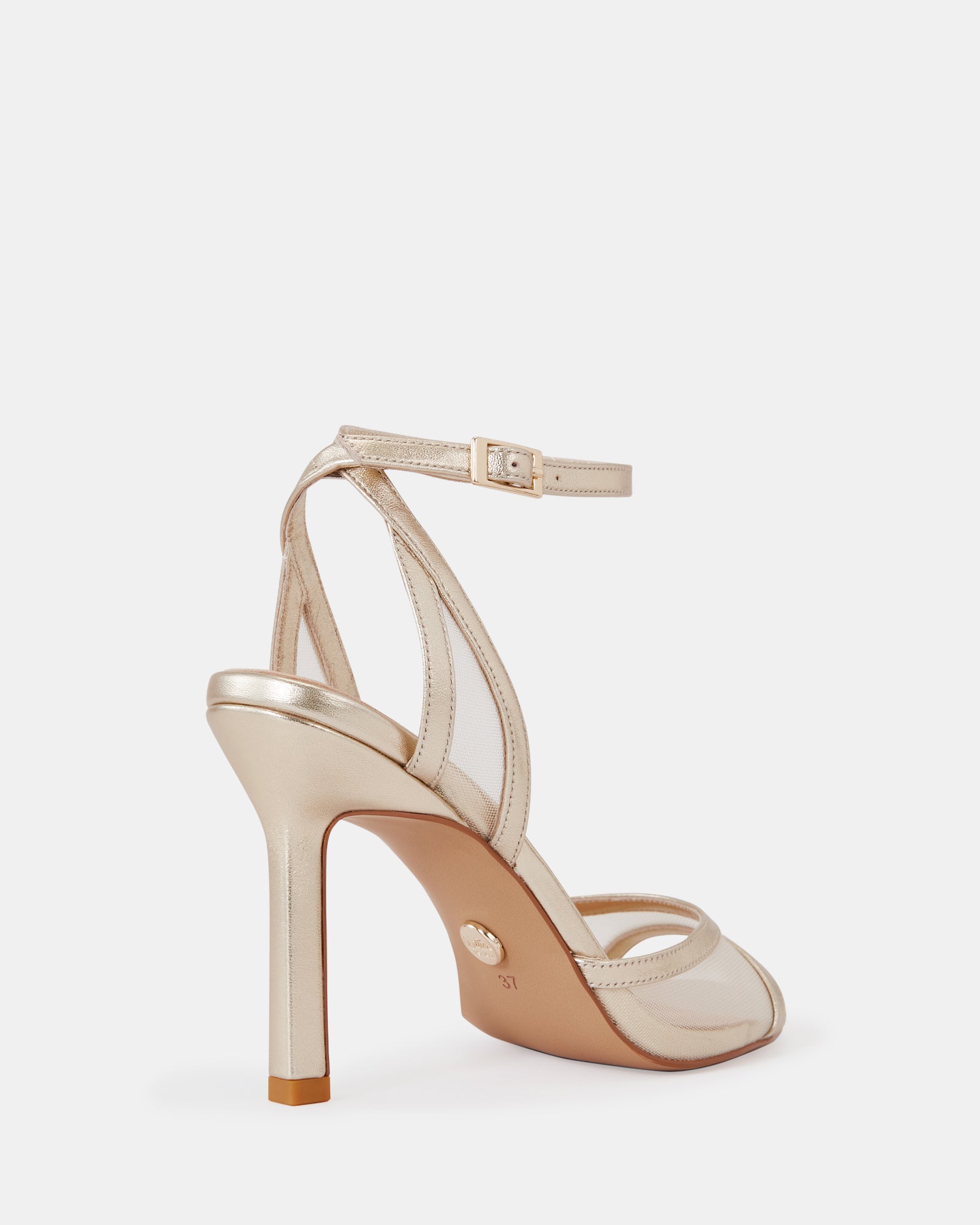 Zoella Gold Mesh Textile Stiletto Heel