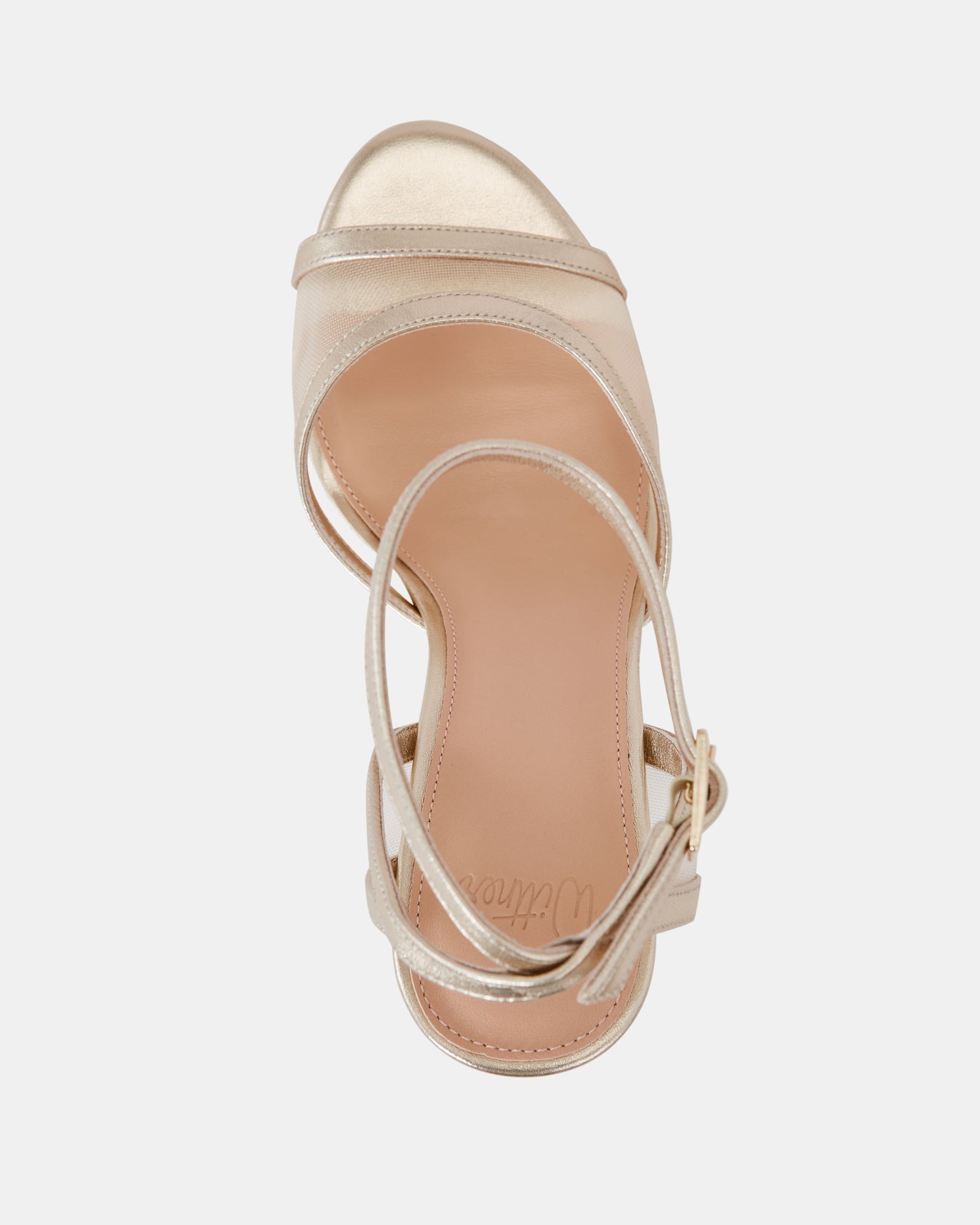 Zoella Gold Mesh Textile Stiletto Heel