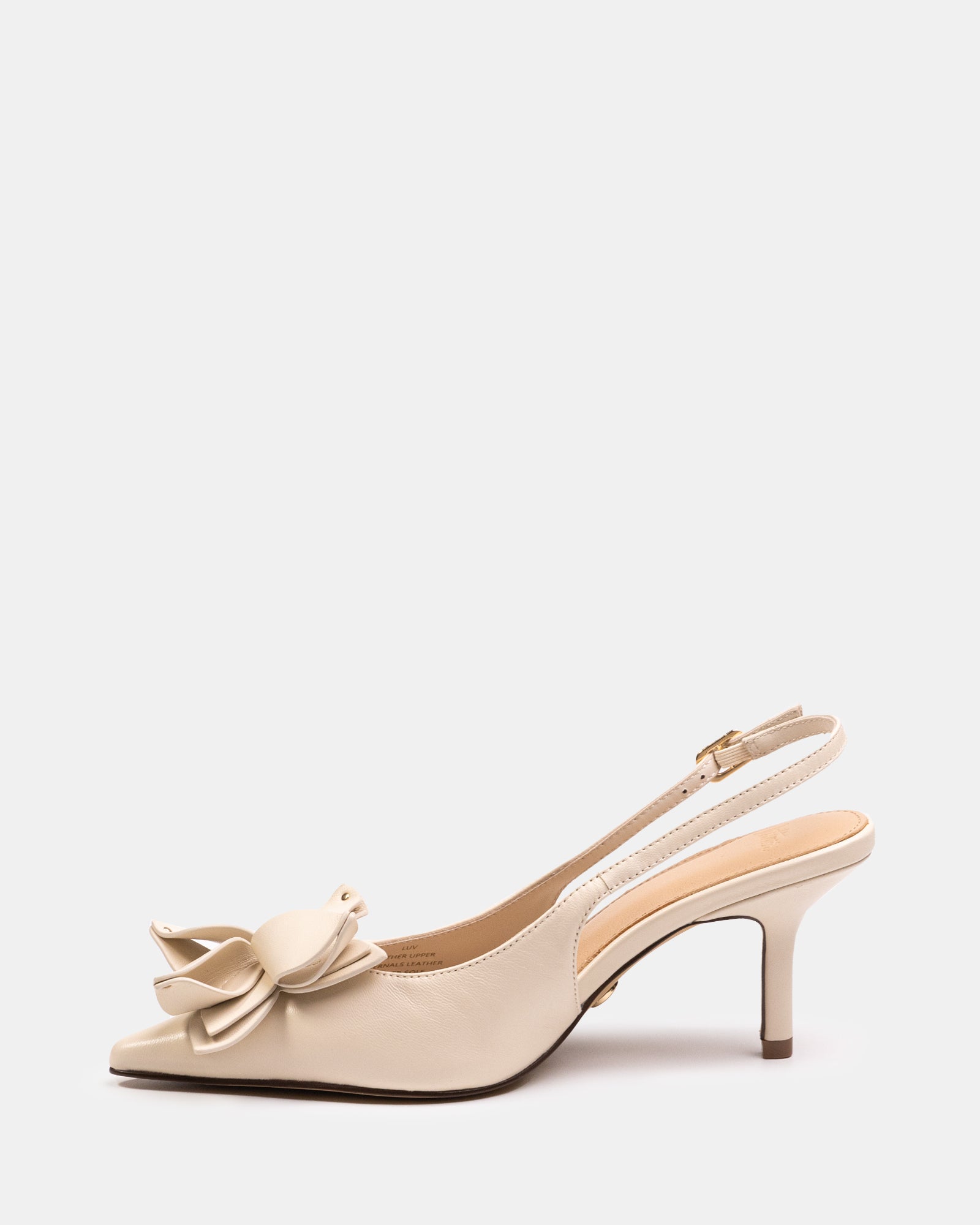Luv Vintage Ivory Leather Slingback