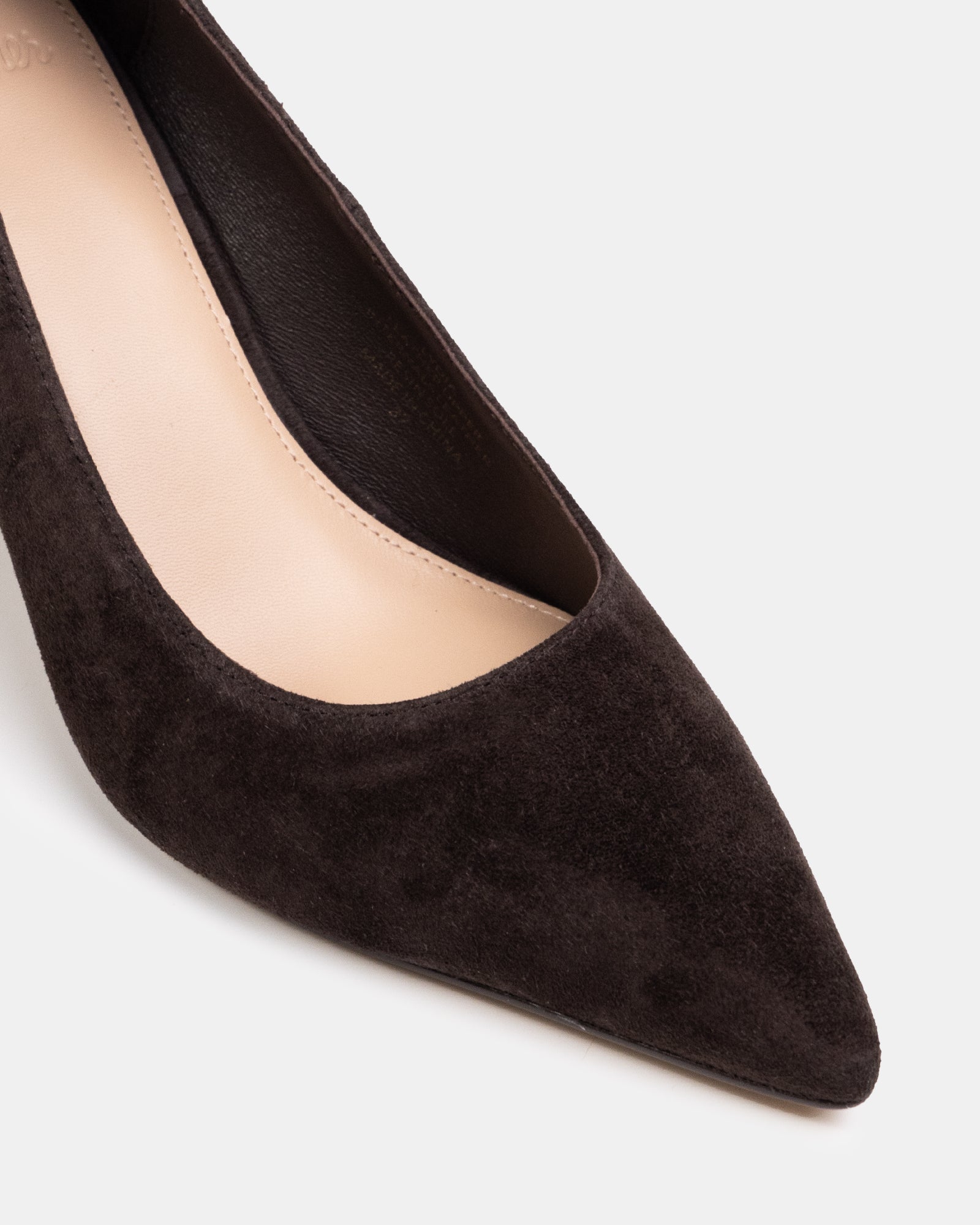 Lydia Mocha Brown Suede Leather Pump