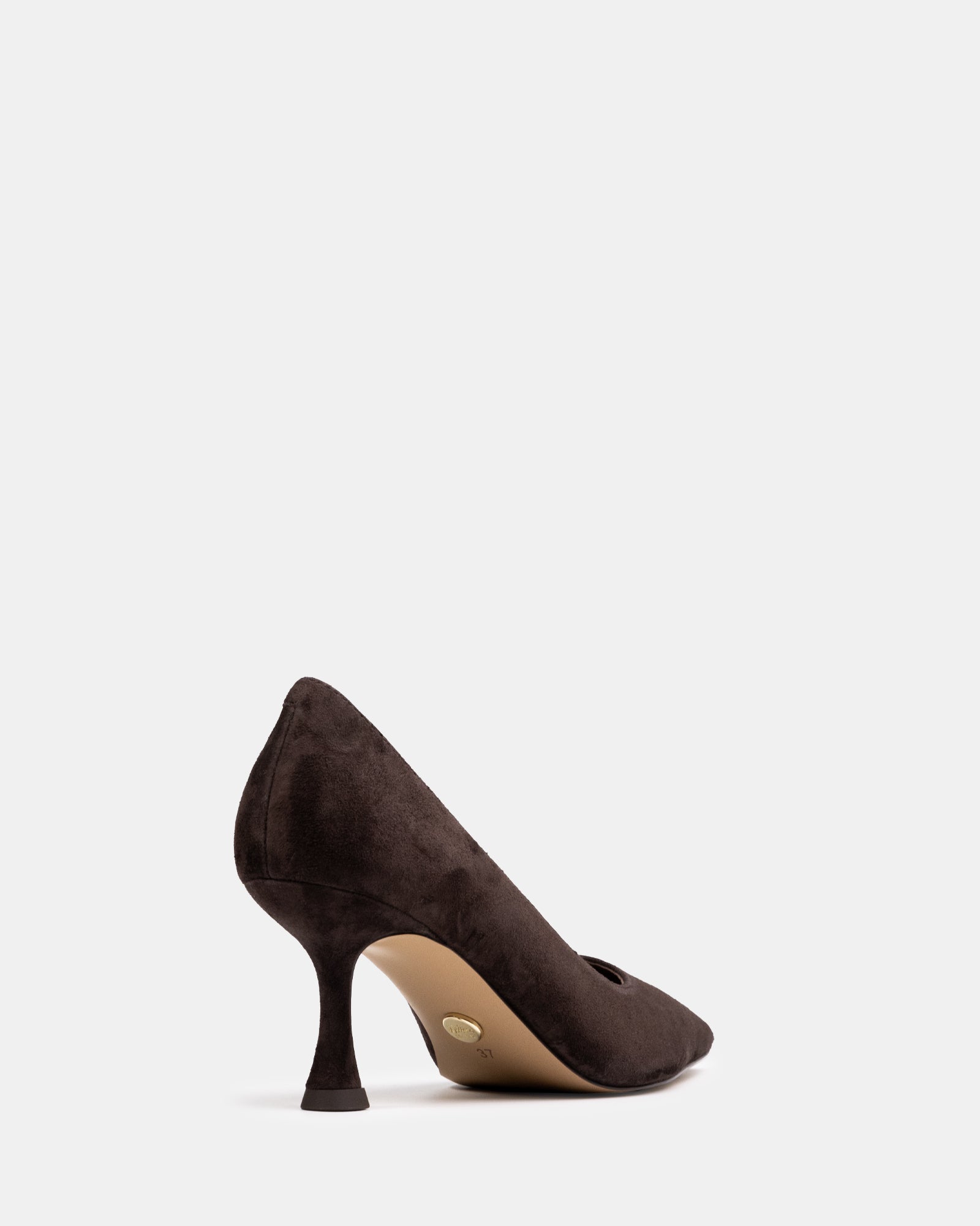 Lydia Mocha Brown Suede Leather Pump