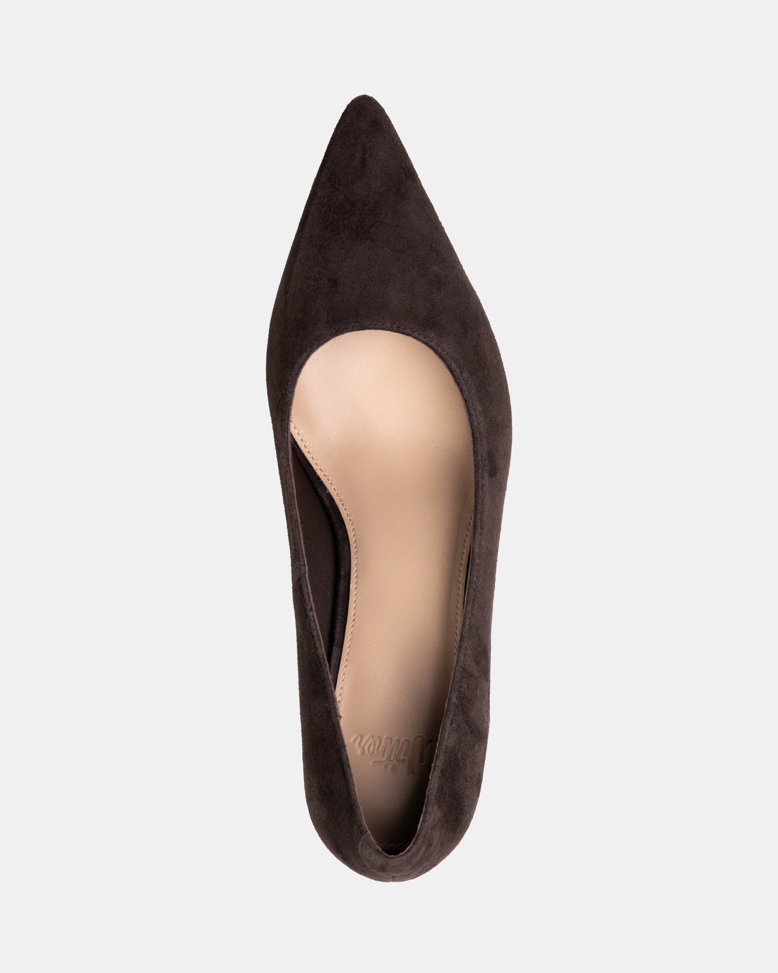 Lydia Mocha Brown Suede Leather Pump