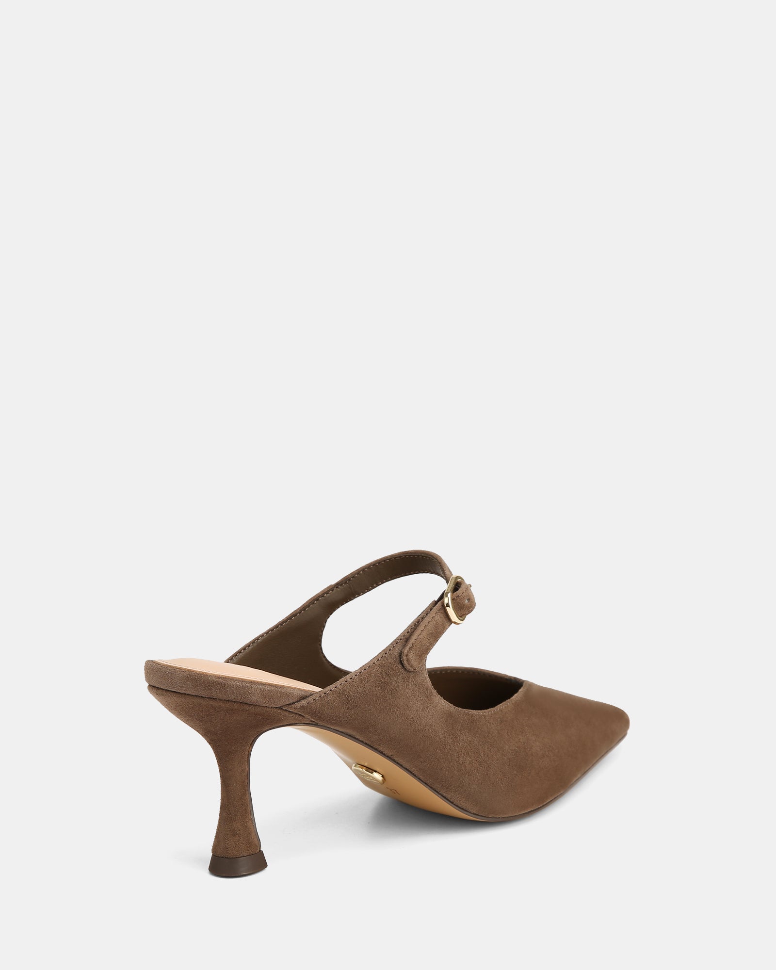 Lucille Mocha Brown Suede Leather Mule