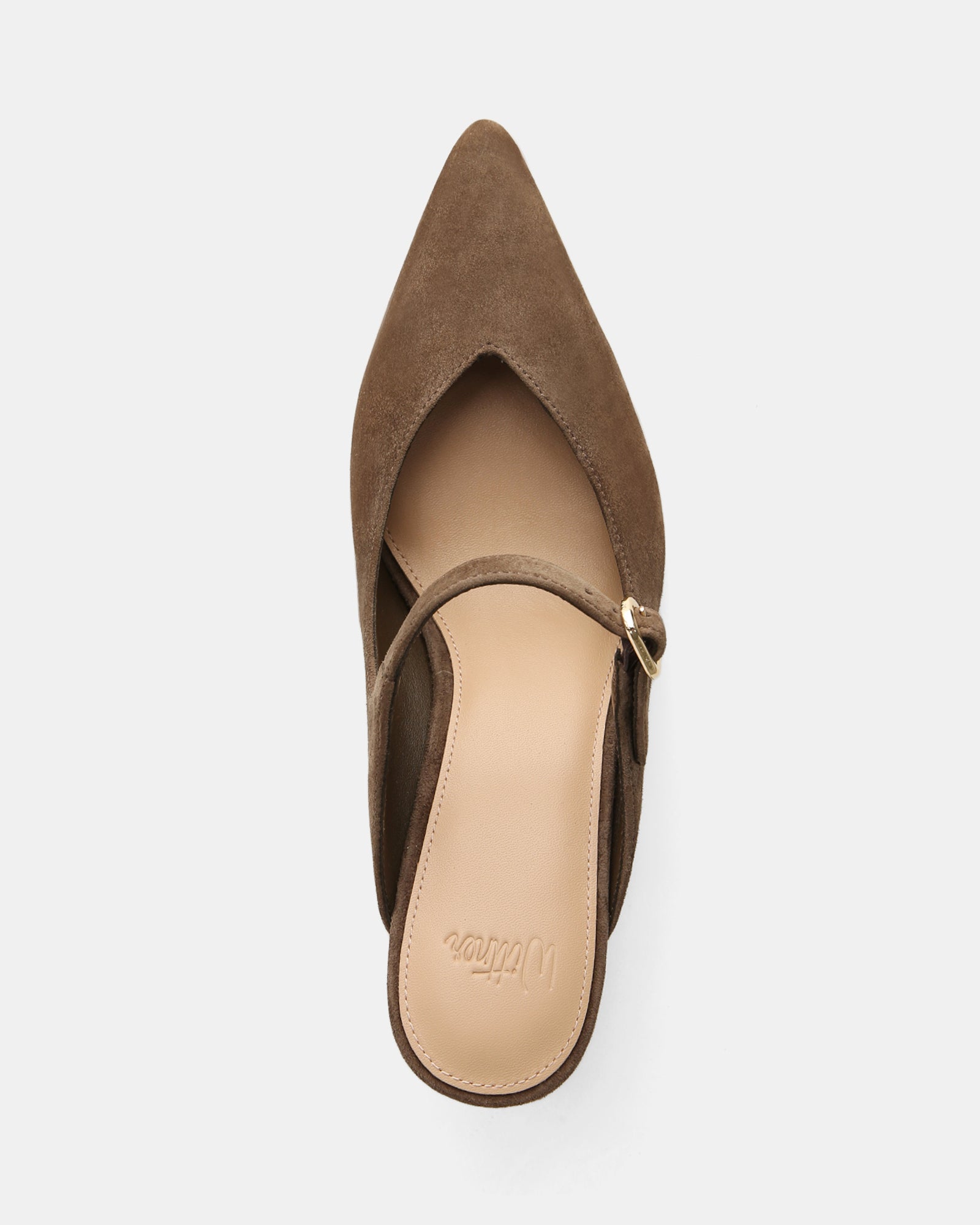 Lucille Mocha Brown Suede Leather Mule