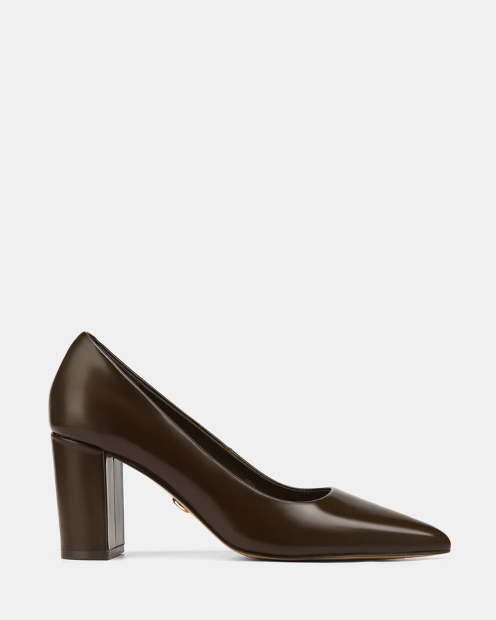Sara Hot Chocolate Leather Pump