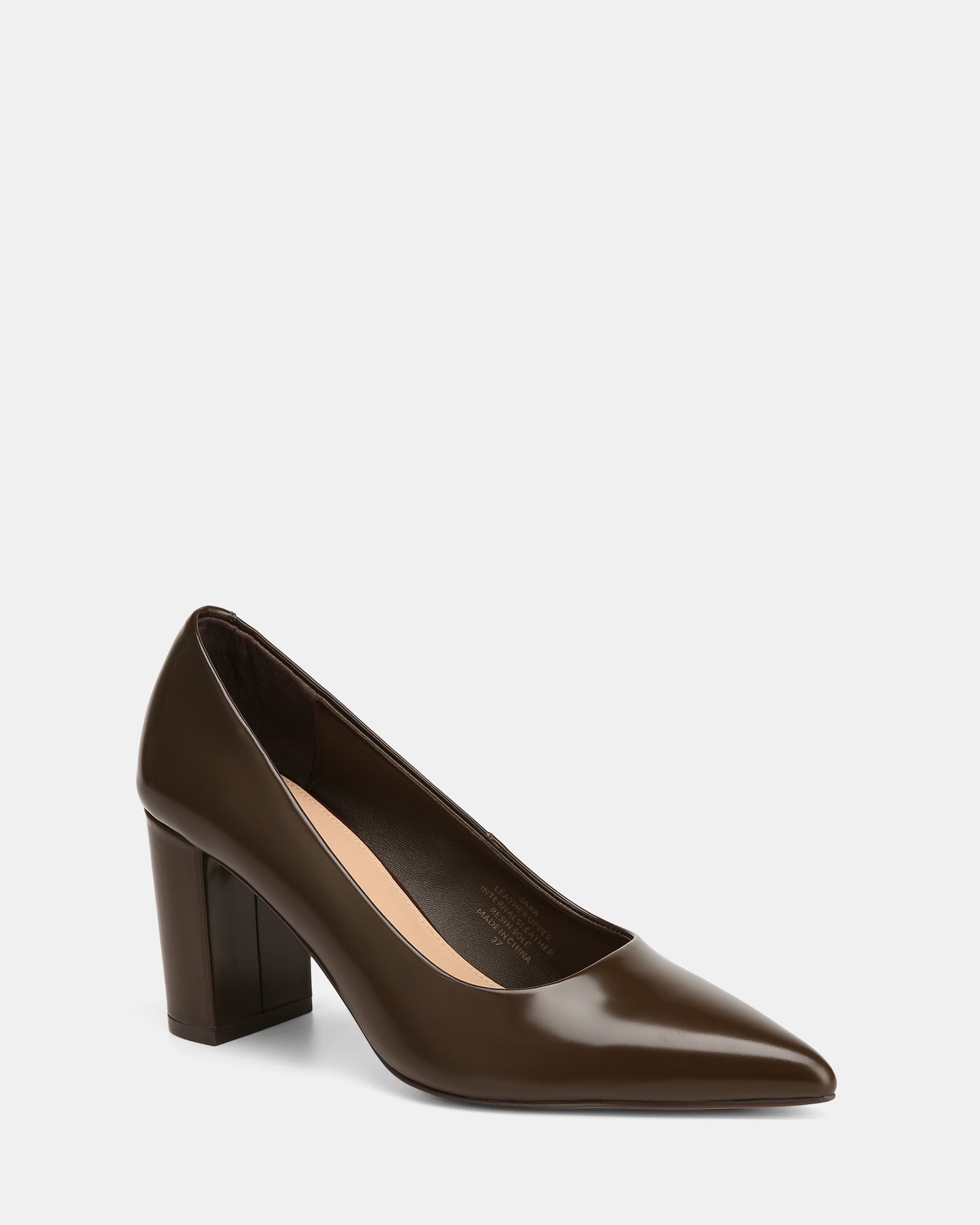 Sara Hot Chocolate Leather Pump