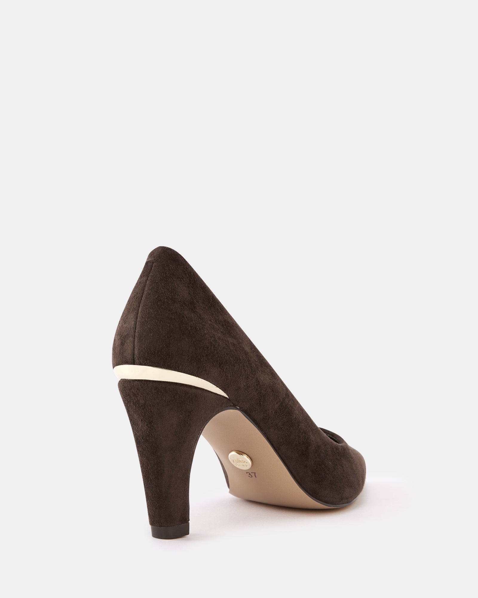 Parisa Chocolate Suede Leather Pump