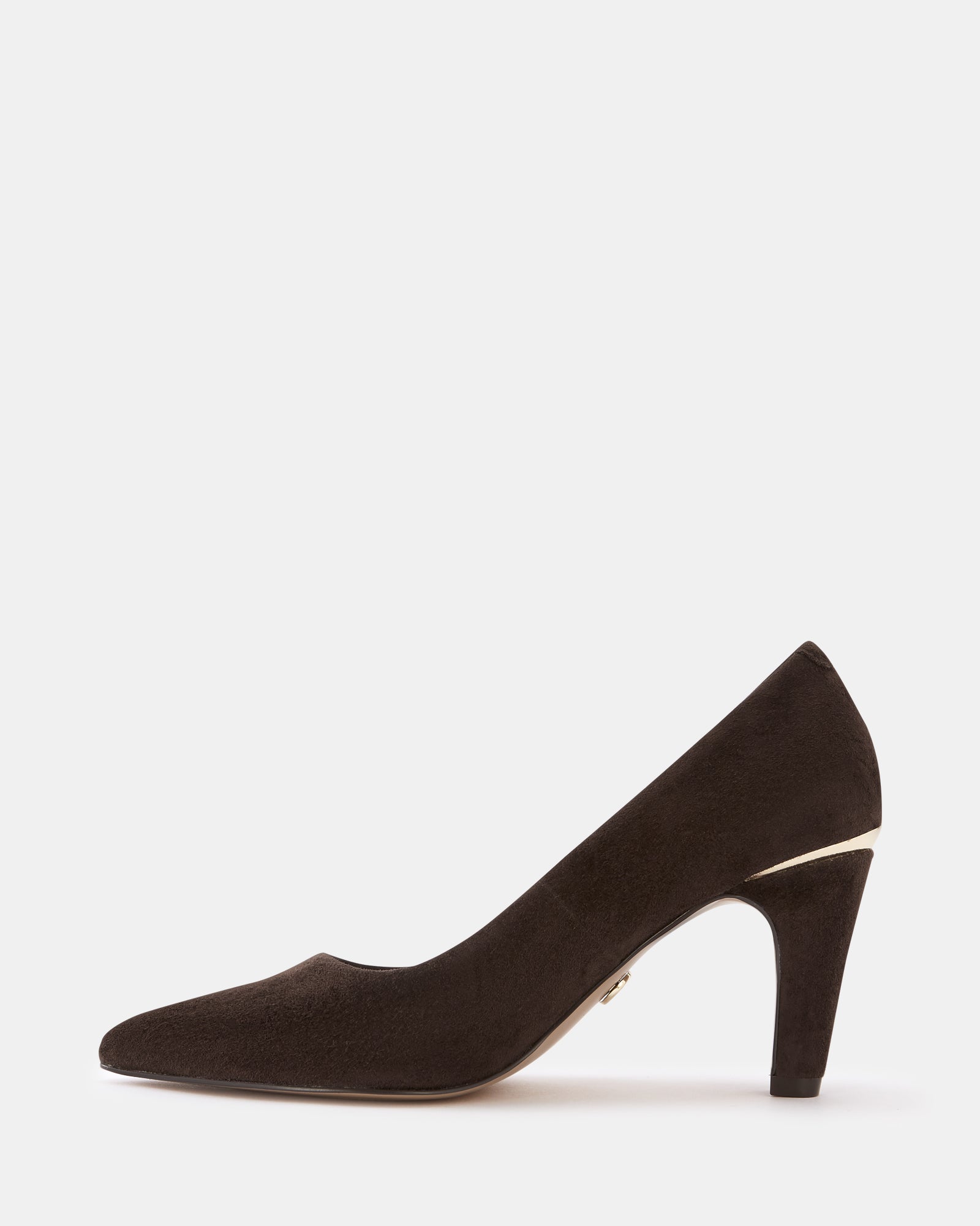 Parisa Chocolate Suede Leather Pump