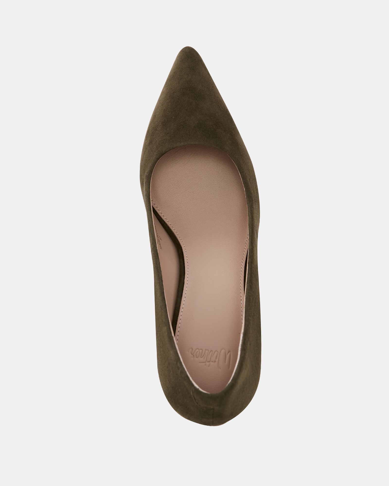 Parisa Olive Green Suede Leather Pump