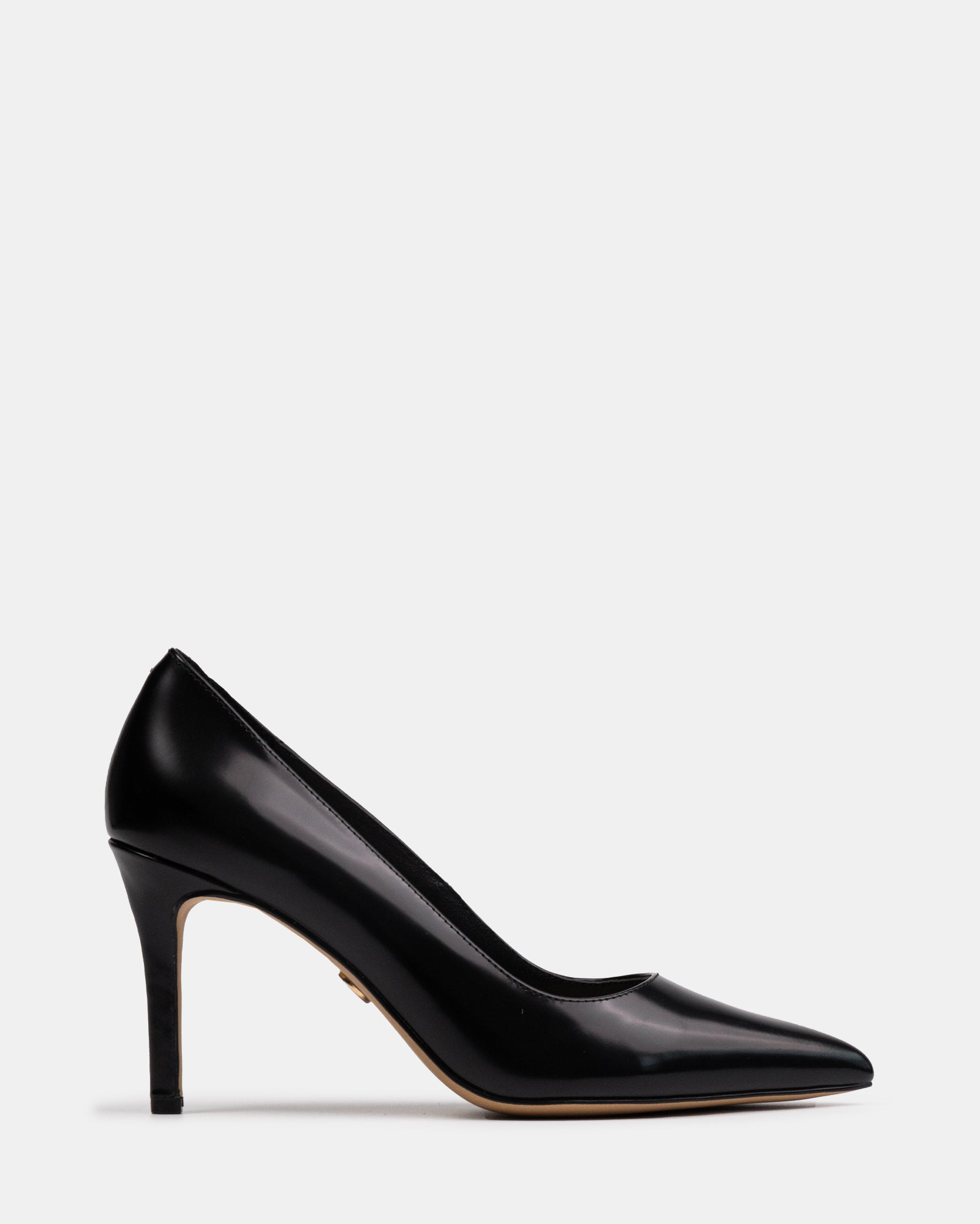 Ravyn Black Shiny Leather Pump