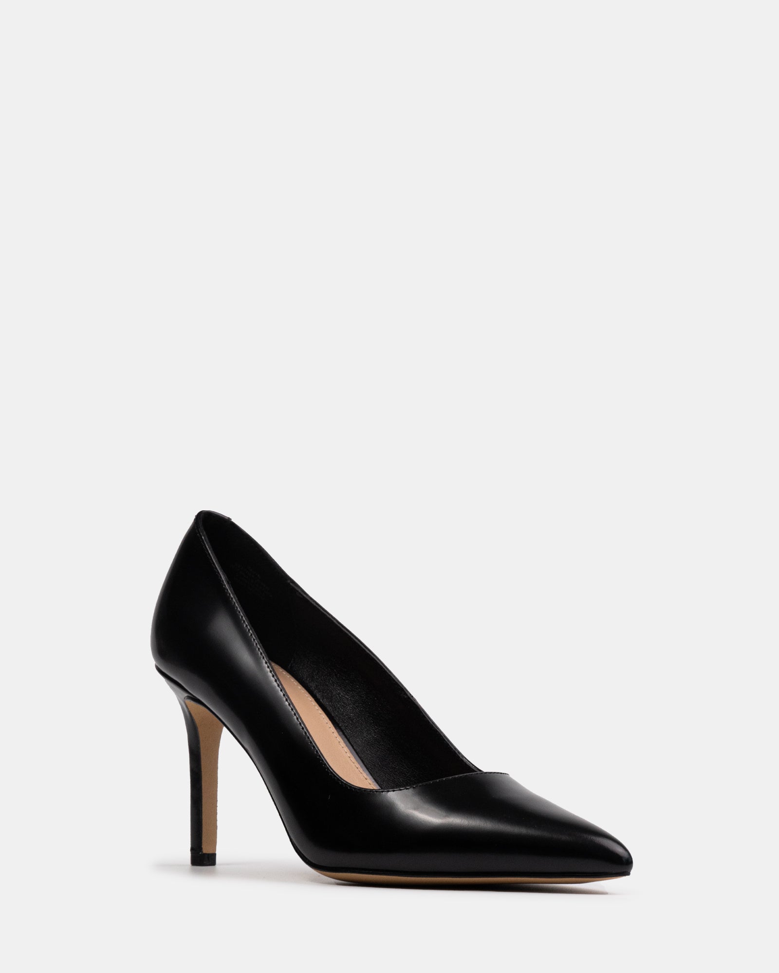 Ravyn Black Shiny Leather Pump