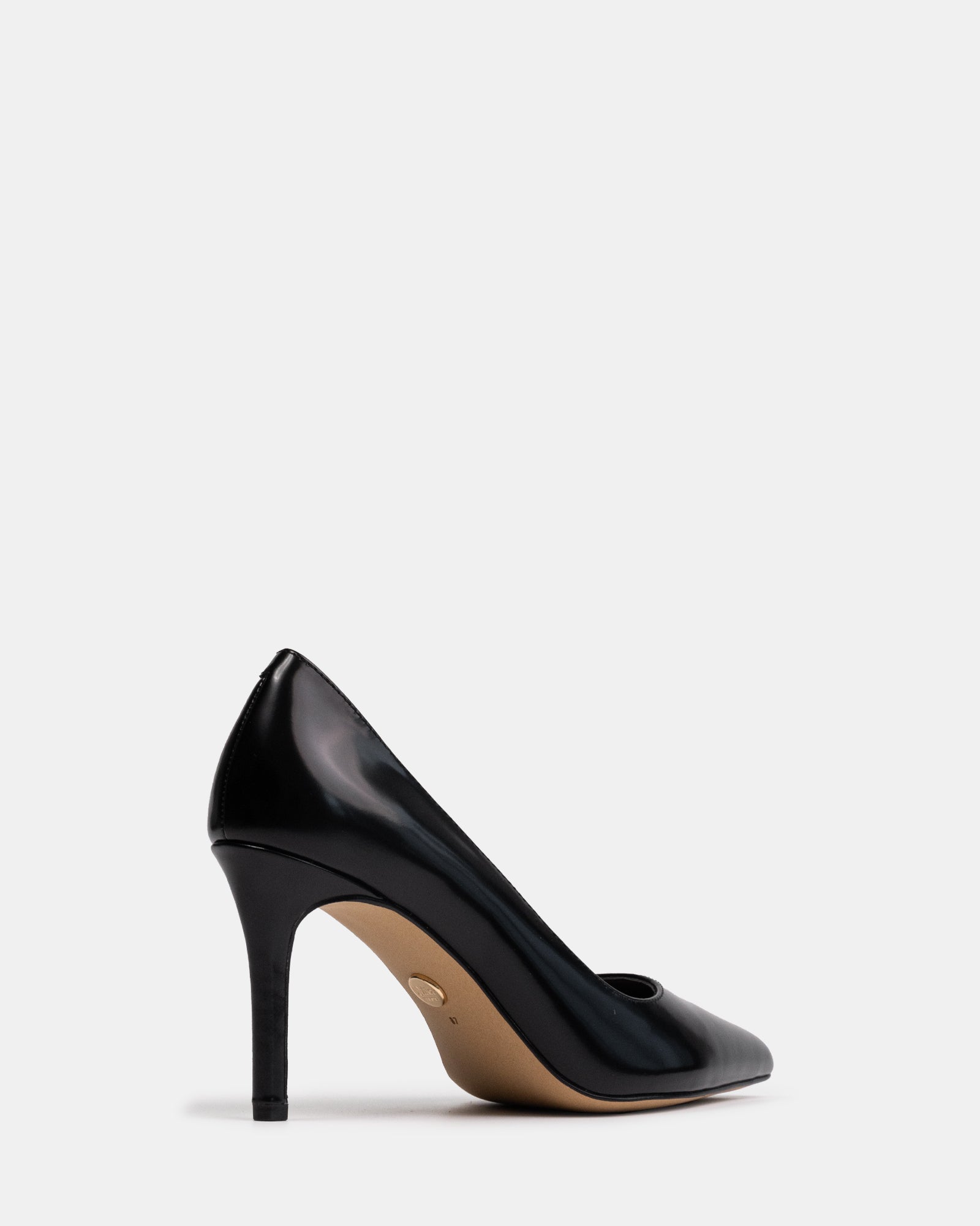 Ravyn Black Shiny Leather Pump