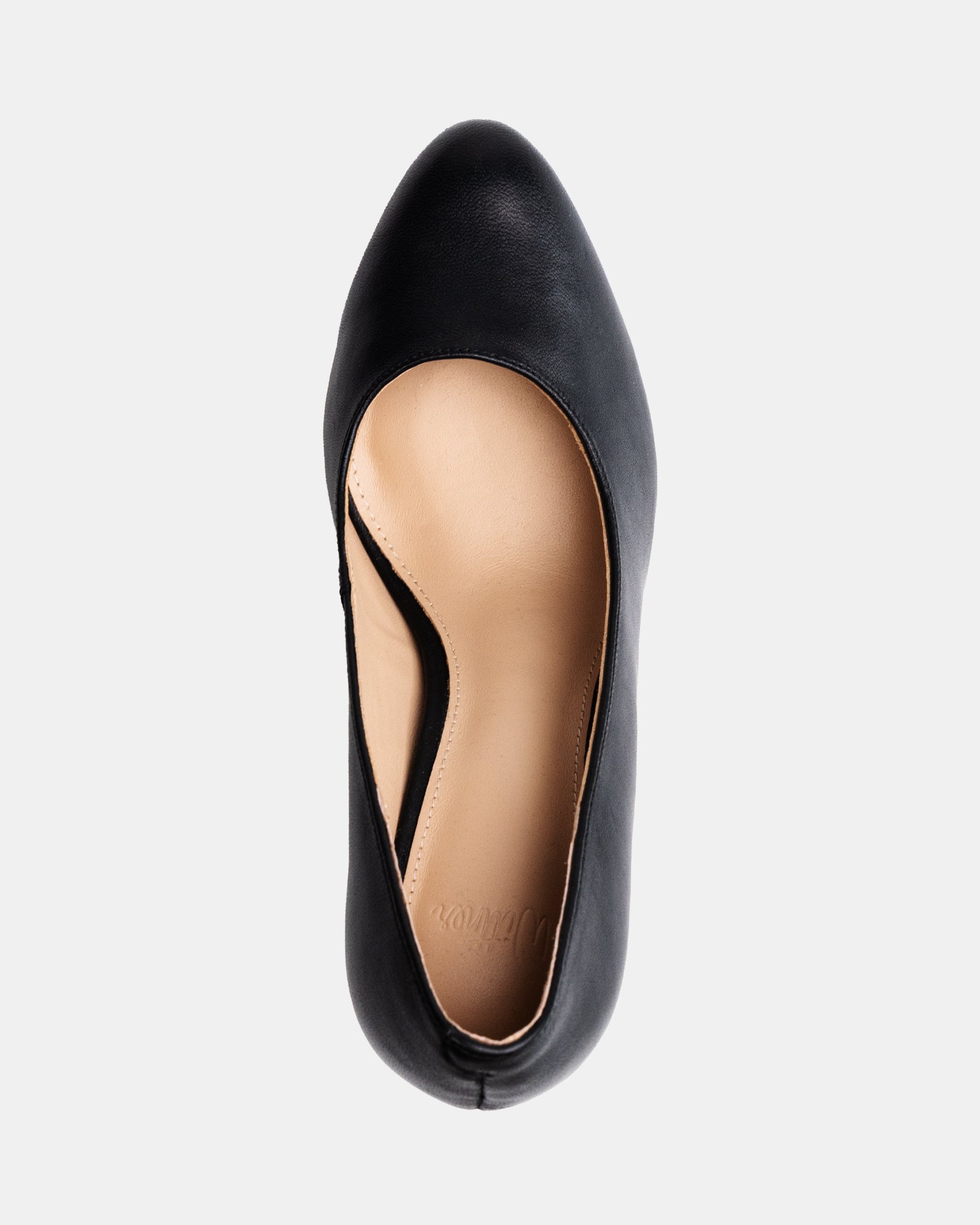 Tash Black Leather Stiletto Pump