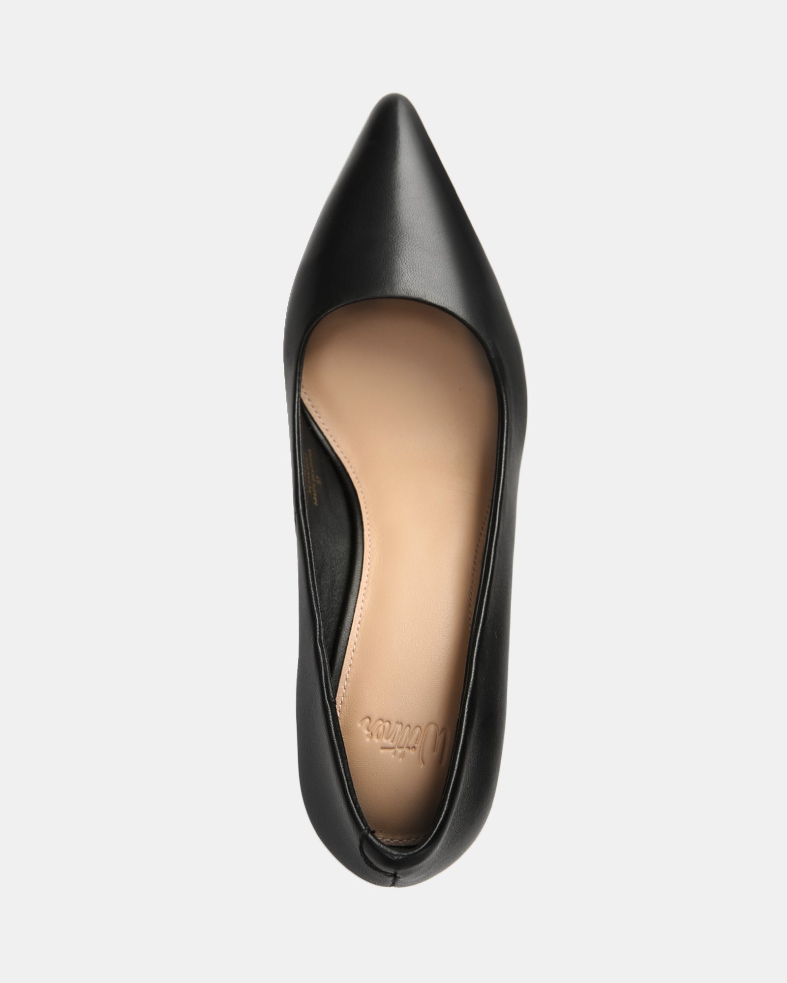 Sara Black Leather Pump