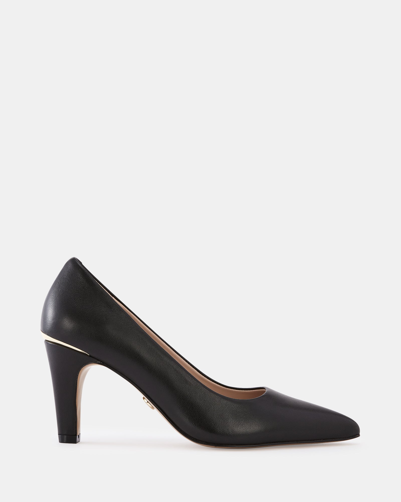 Parisa Black Leather Pump