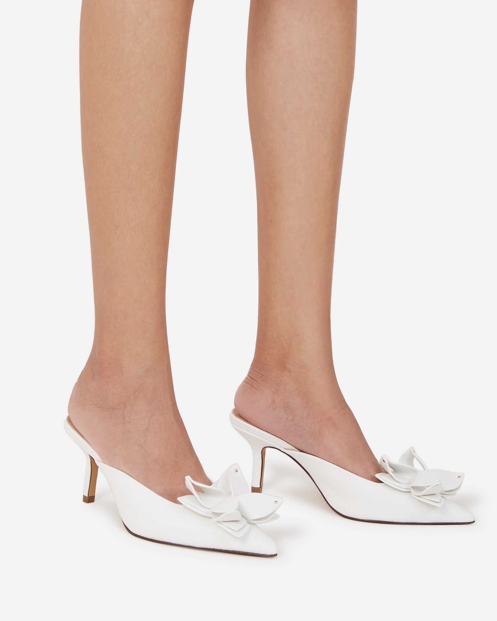 Lowe Optic White Leather Mule