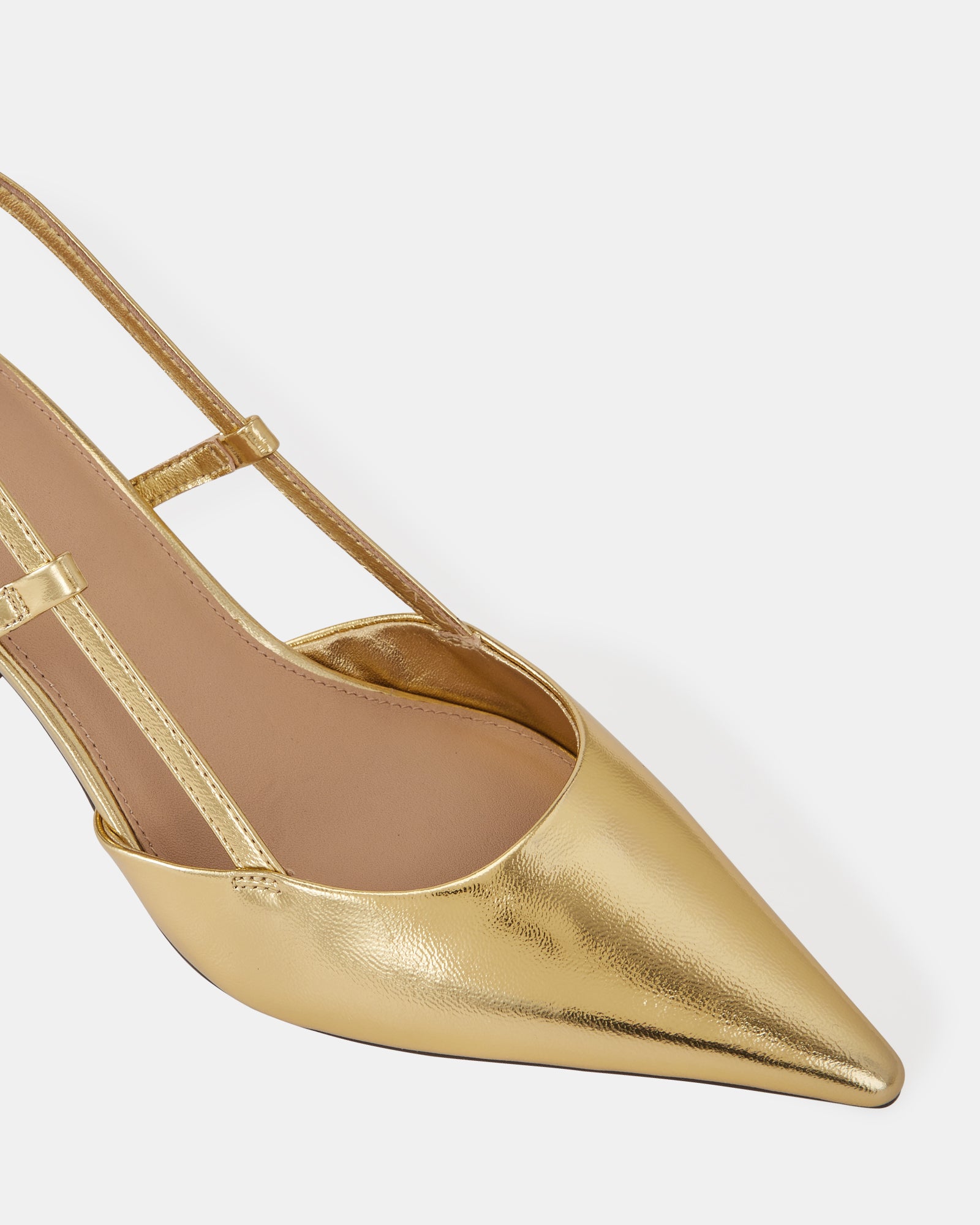 Lennox Gold Metallic Leather Slingback