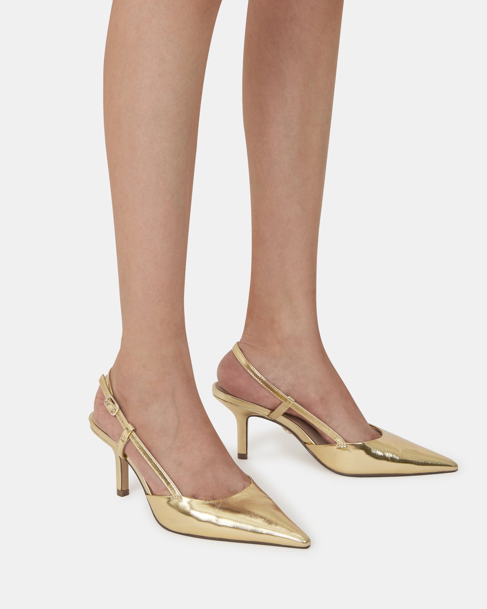Lennox Gold Metallic Leather Slingback