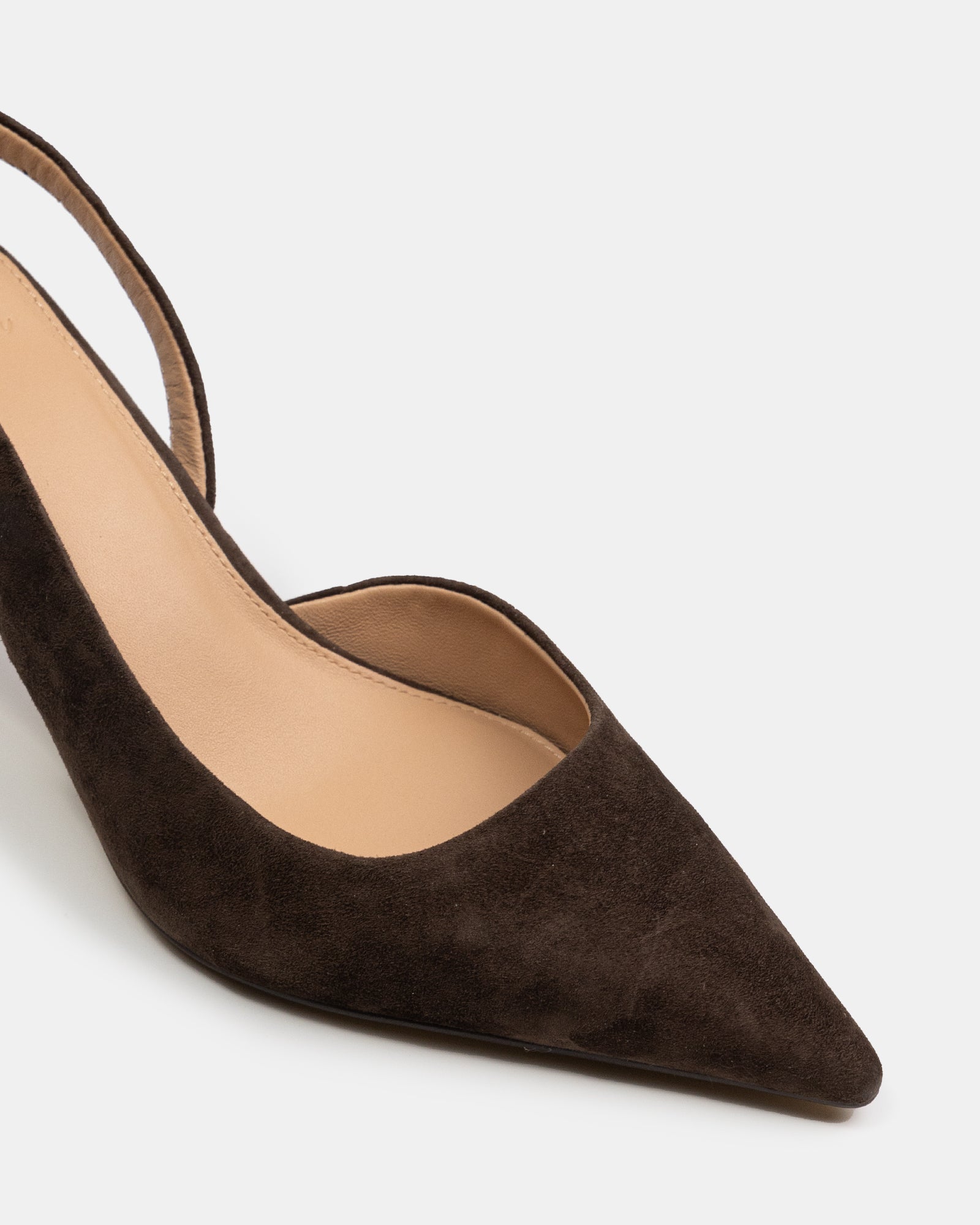 Livy Chocolate Suede Leather Slingback