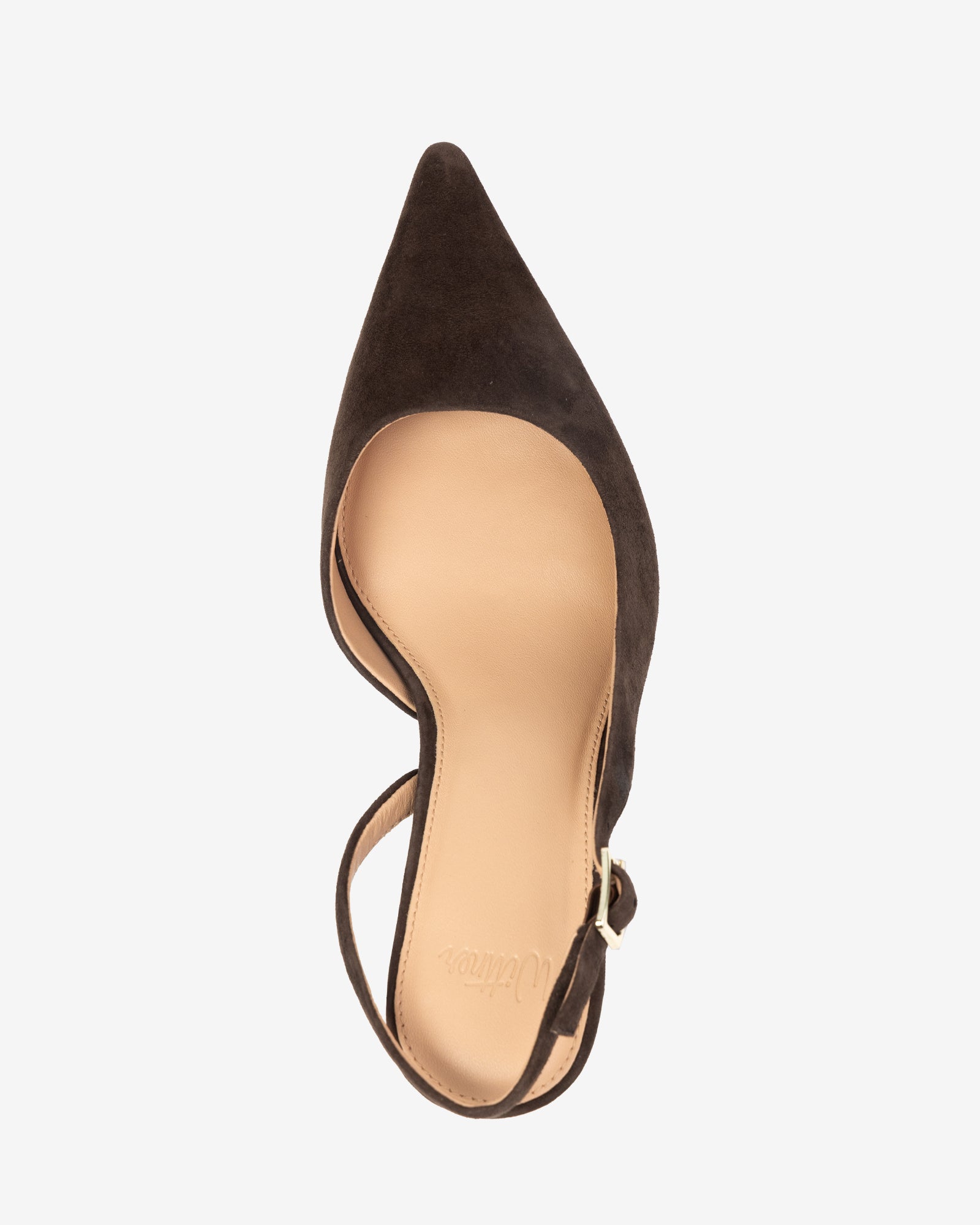 Livy Chocolate Suede Leather Slingback