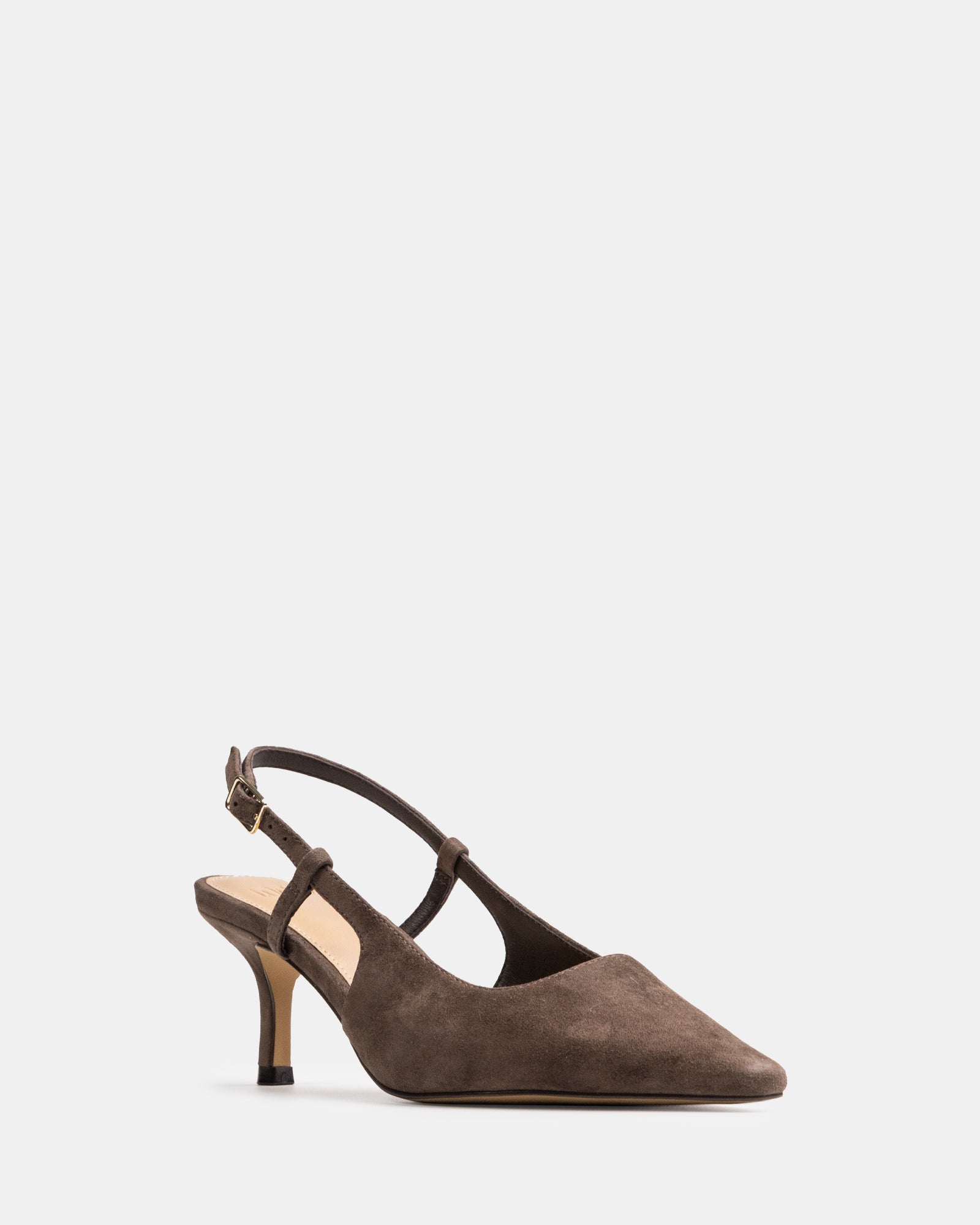 Marrie Mocha Brown Suede Leather Slingback