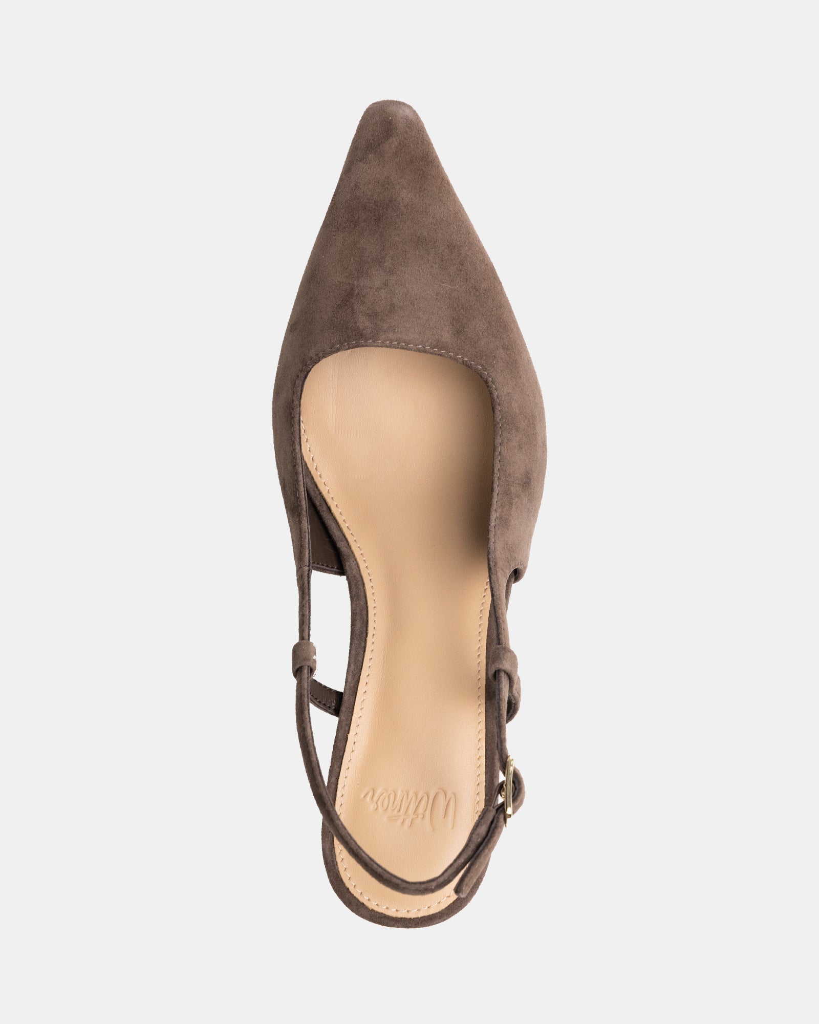Marrie Mocha Brown Suede Leather Slingback