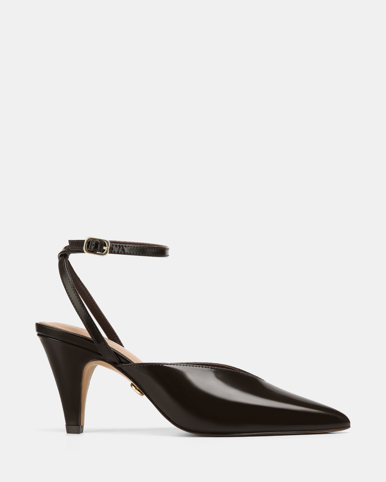 Sidney Ebony Leather Heel