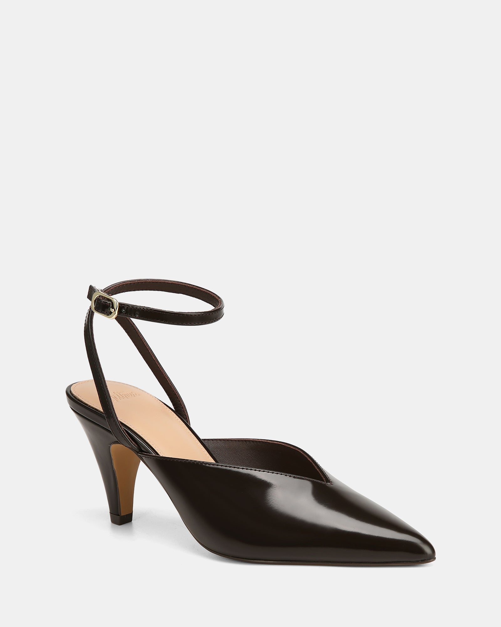 Sidney Ebony Leather Heel