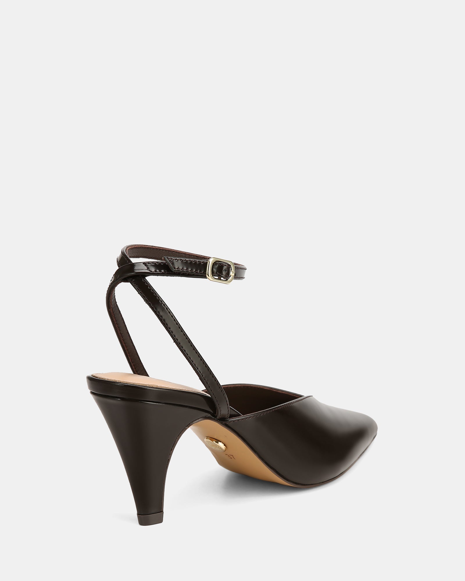 Sidney Ebony Leather Heel