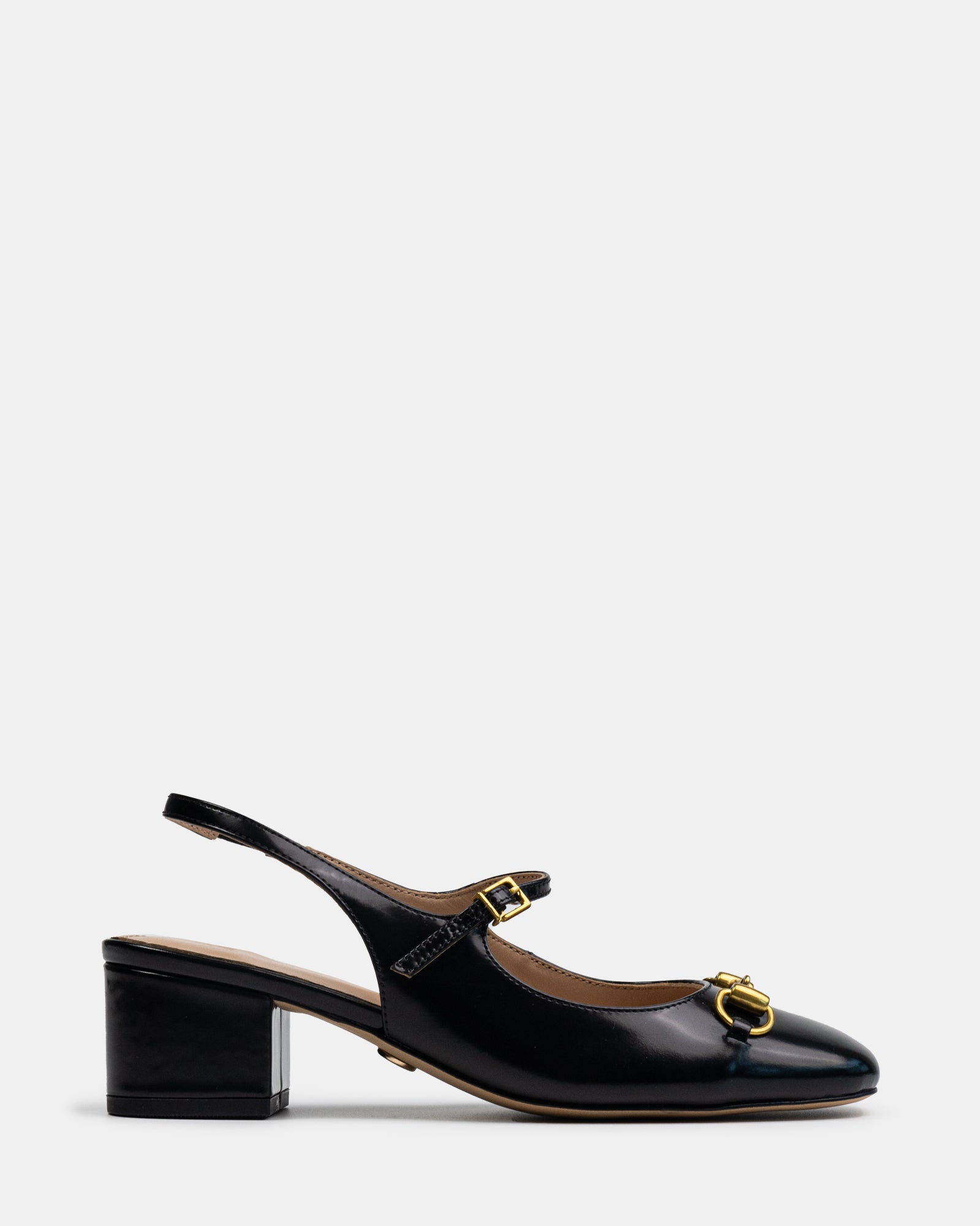 Nora Black Patent Leather Slingback
