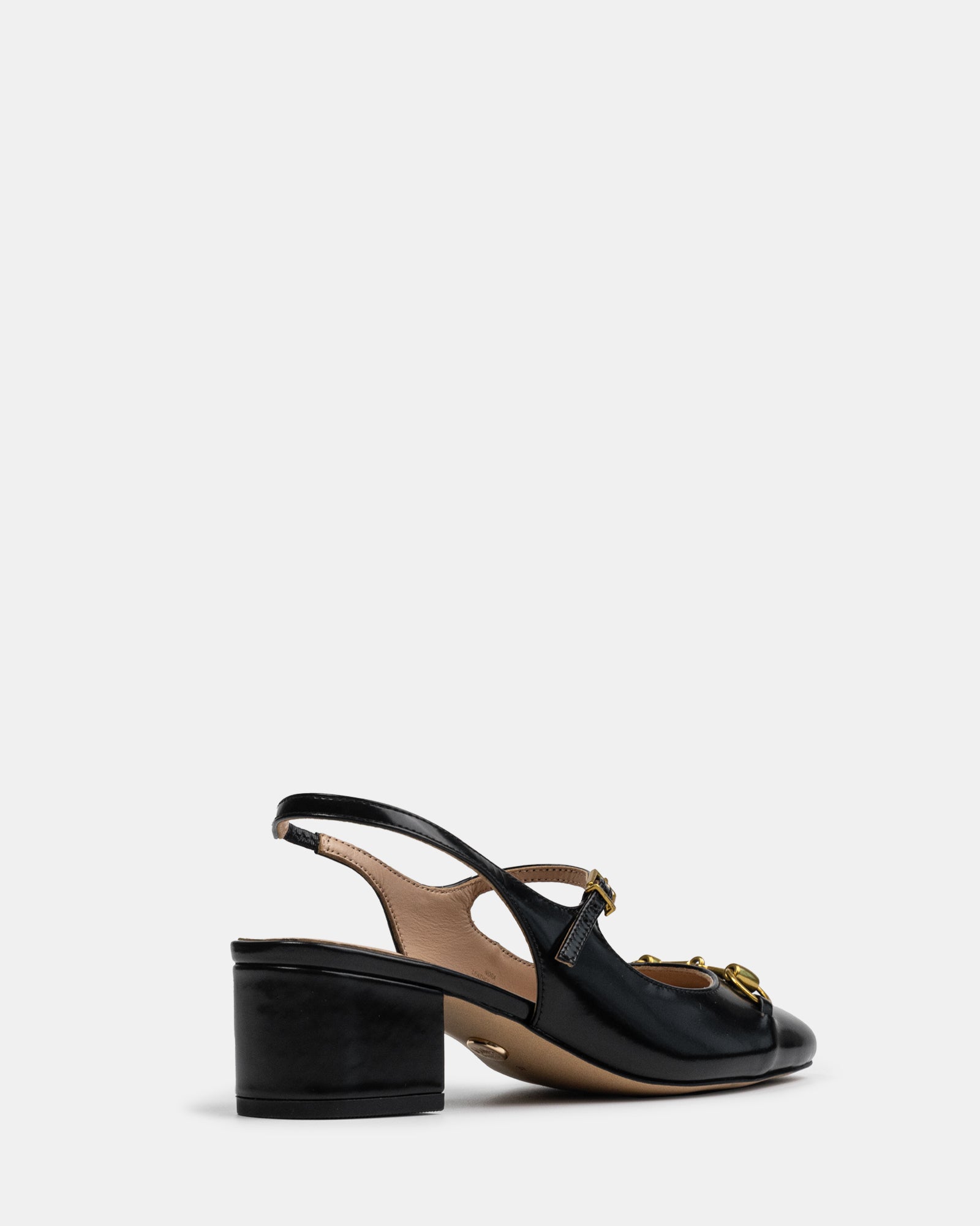Nora Black Patent Leather Slingback